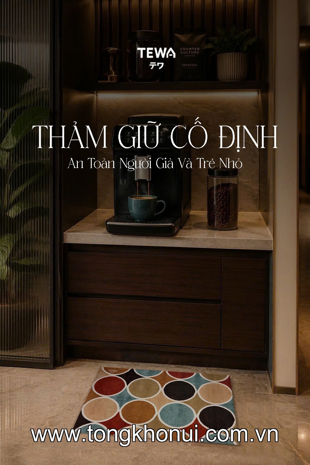 Thảm nano khô nhanh 65 x 45cm TEWA, 80076-VT màu vintage, xám ảnh 6