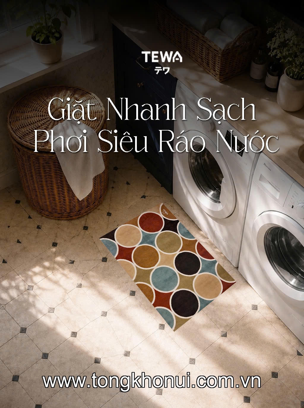 Thảm nano khô nhanh 65 x 45cm TEWA, 80076-VT màu vintage, xám ảnh 10