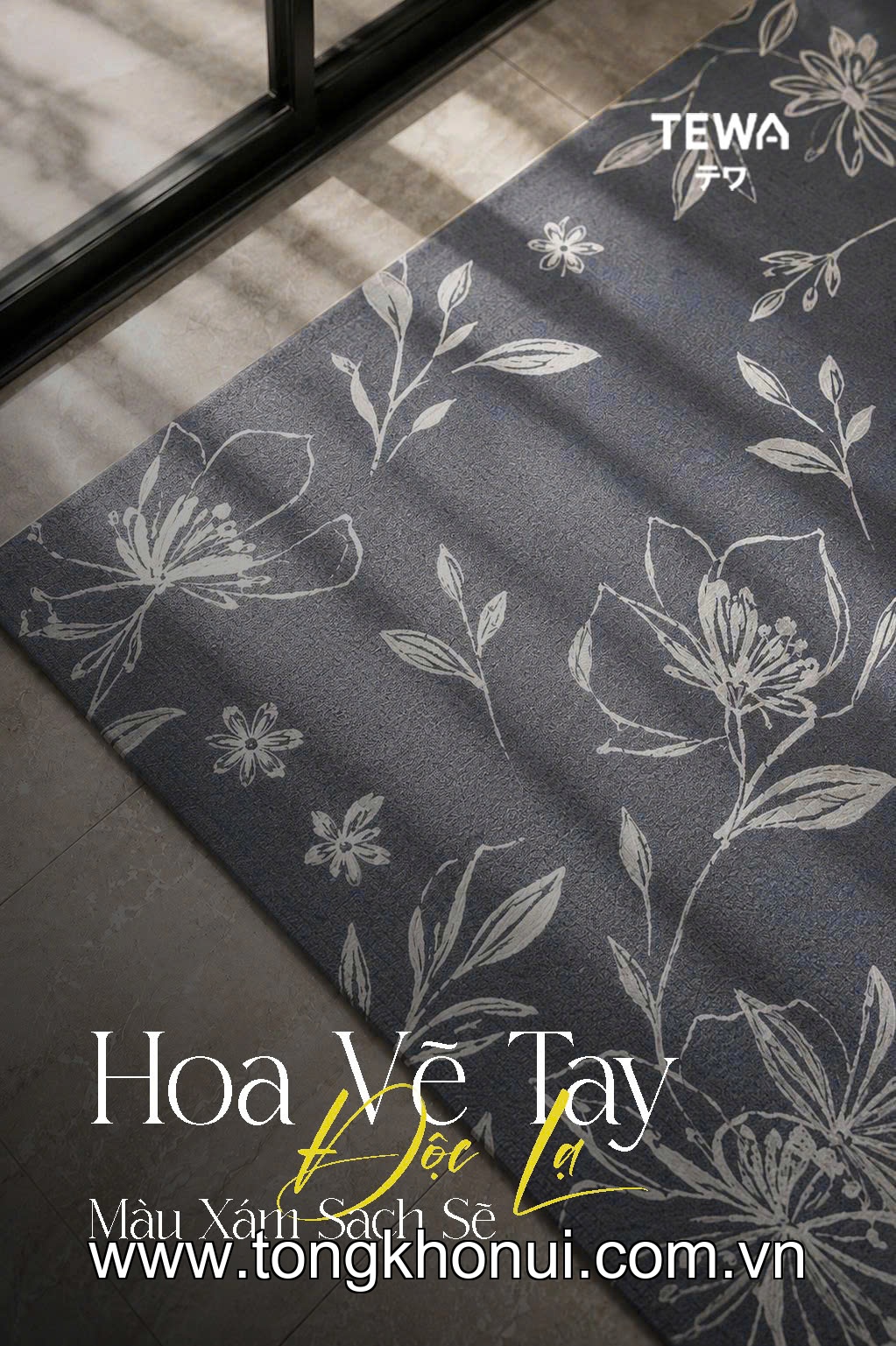 Thảm nano khô nhanh 65 x 45cm TEWA, 80076-VT màu vintage, xám ảnh 15