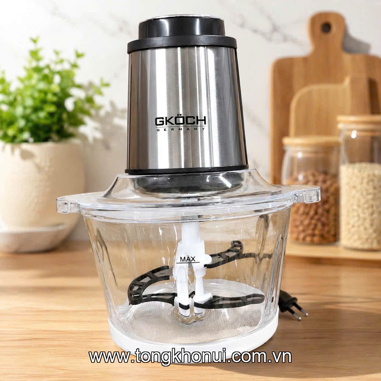 Máy xay thịt đa năng cối thuỷ tinh GKOCH FC-J30, 2L, 350W ảnh 4