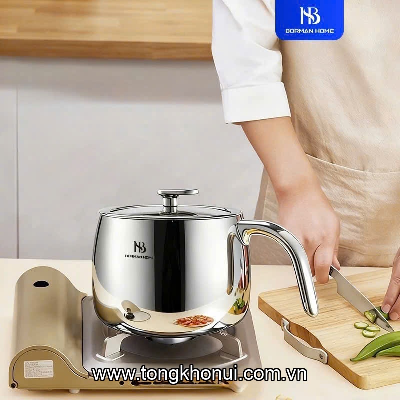 Nồi kèm lưới lọc Borman Home 14cm inox 18/10 - BH505 model: BH-AGL14DN ảnh 2