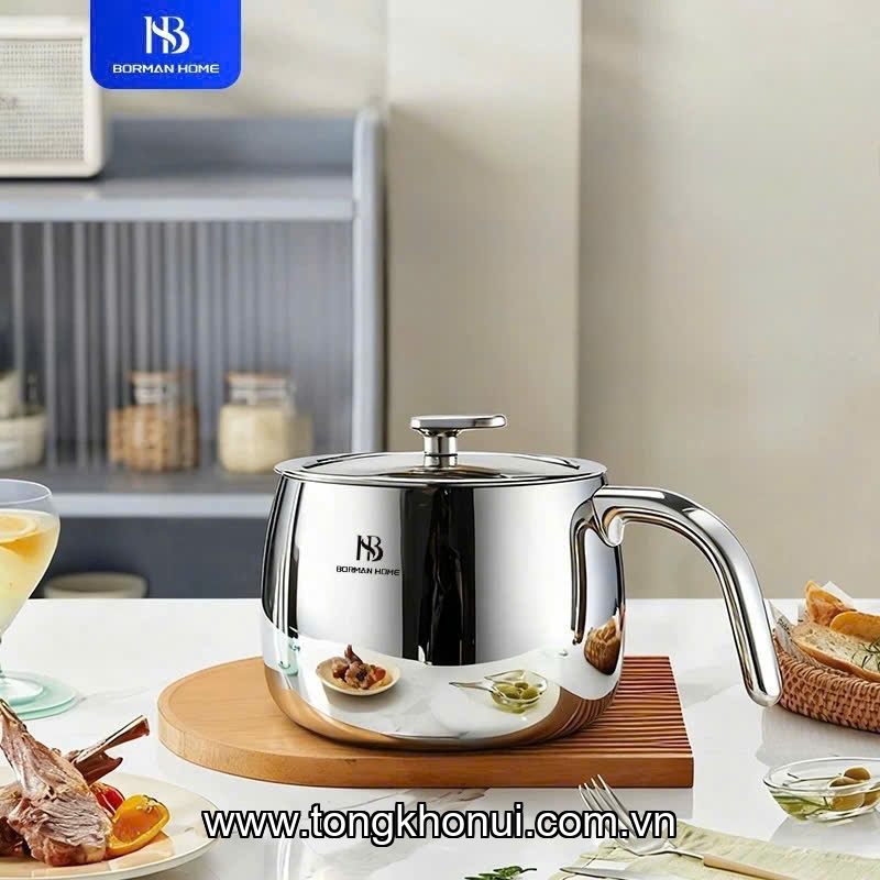 Nồi kèm lưới lọc Borman Home 14cm inox 18/10 - BH505 model: BH-AGL14DN ảnh 6