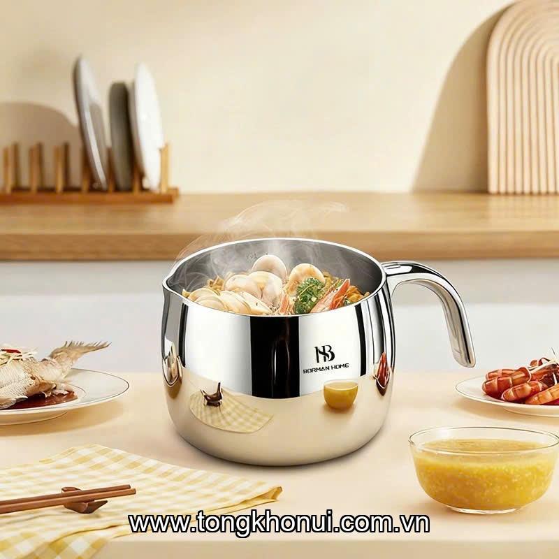 Nồi kèm lưới lọc Borman Home 14cm inox 18/10 - BH505 model: BH-AGL14DN ảnh 7
