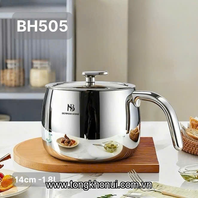 Nồi kèm lưới lọc Borman Home 14cm inox 18/10 - BH505 model: BH-AGL14DN ảnh 10