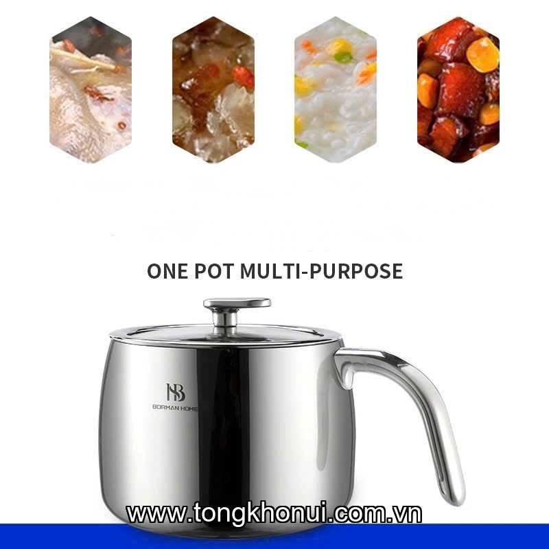 Nồi kèm lưới lọc Borman Home 14cm inox 18/10 - BH505 model: BH-AGL14DN ảnh 9