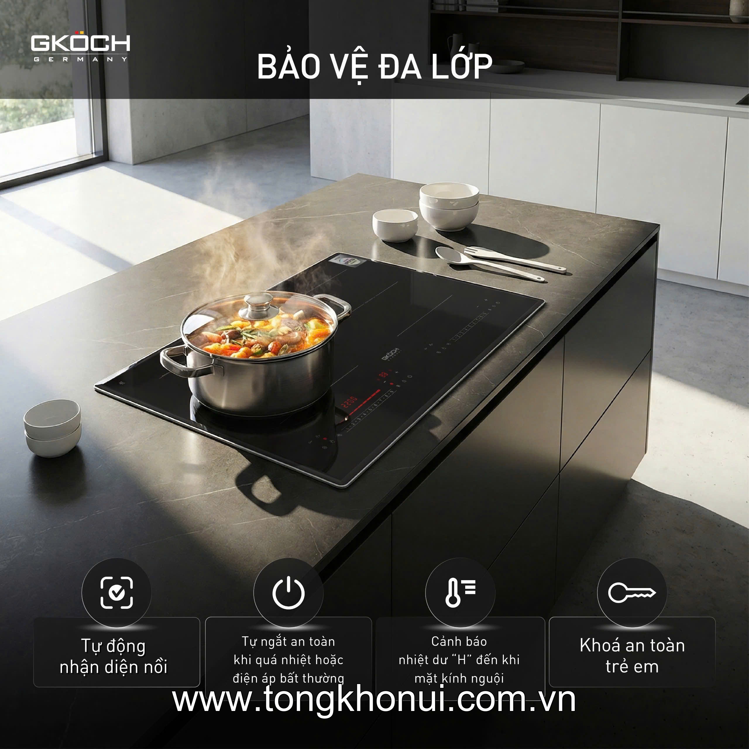 Bếp từ đôi GKOCH, model: 7372DS2 ảnh 6