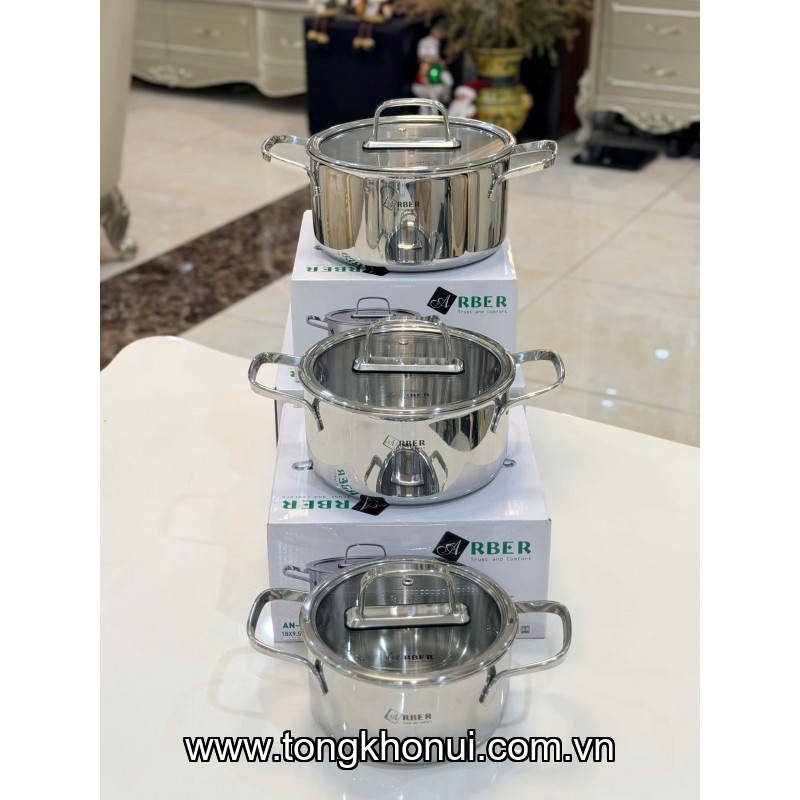 NỒI LIỀN ĐÁY INOX 304 ARBER – AN-16C1 16CM / AN-18C1 18CM / AN-20C1 20CM ảnh 6