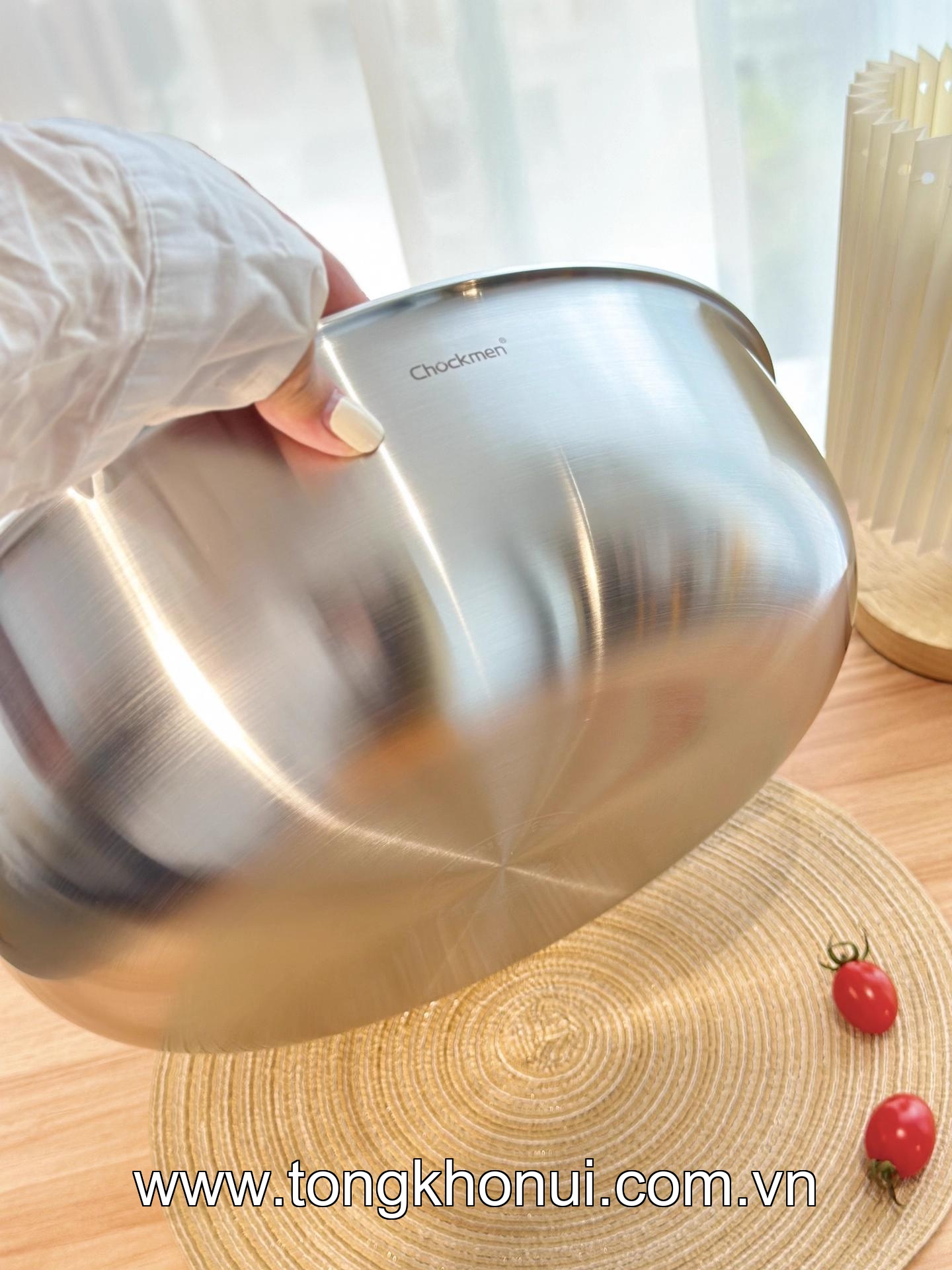 TÔ KIÊM CHẢO SIZE ĐẠI CHOCKMEN – C437 30.5CM 6L & C438 32CM 7L | INOX 18/10 DÀY 2.8MM! ảnh 8
