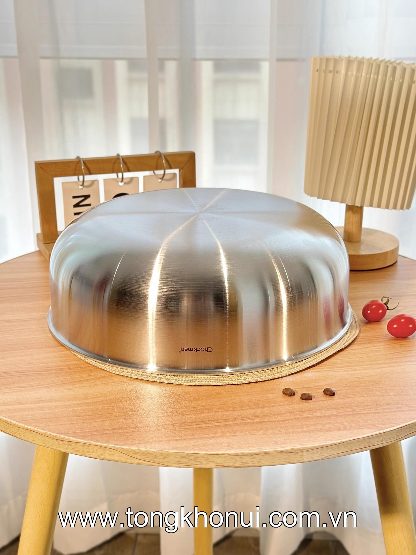 TÔ KIÊM CHẢO SIZE ĐẠI CHOCKMEN – C437 30.5CM 6L & C438 32CM 7L | INOX 18/10 DÀY 2.8MM! ảnh 9