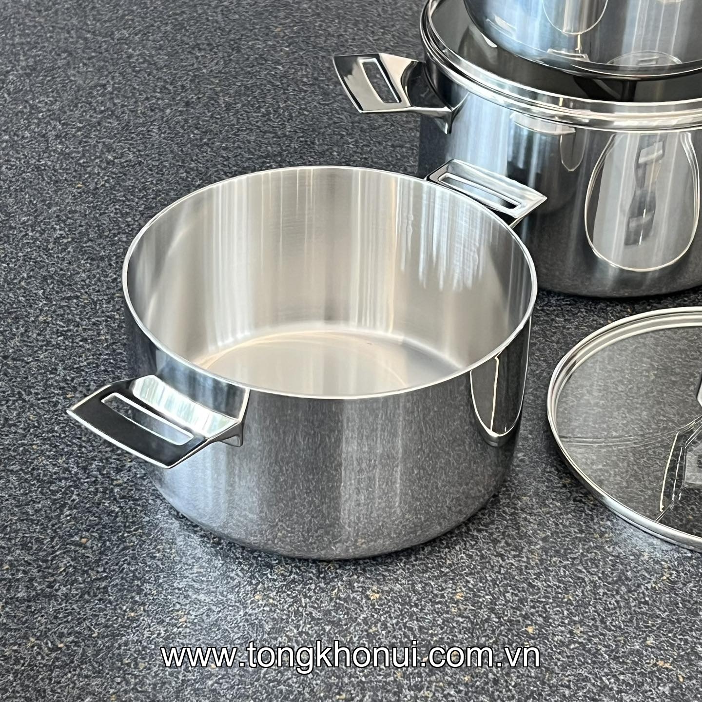 Nồi đúc inox 3 lớp đáy liền Try-Ply Kaiyo size 18,20,22cm KIC-3369, KIC-3376, KIC-3383 ảnh 6