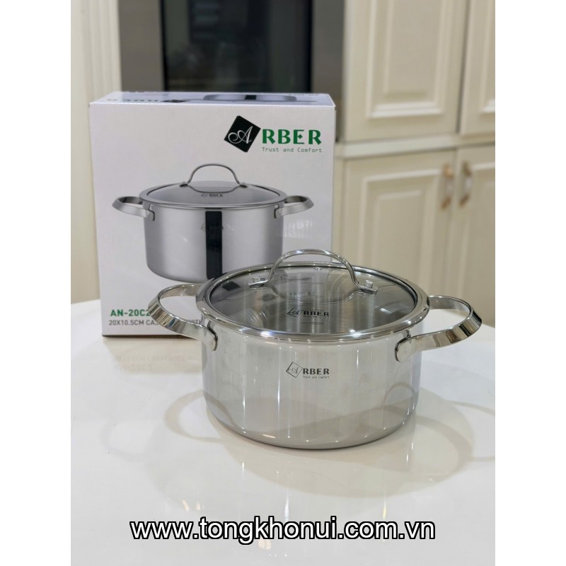 NỒI LIỀN ĐÁY INOX 304 ARBER – AN-16C1 16CM / AN-18C1 18CM / AN-20C1 20CM ảnh 3