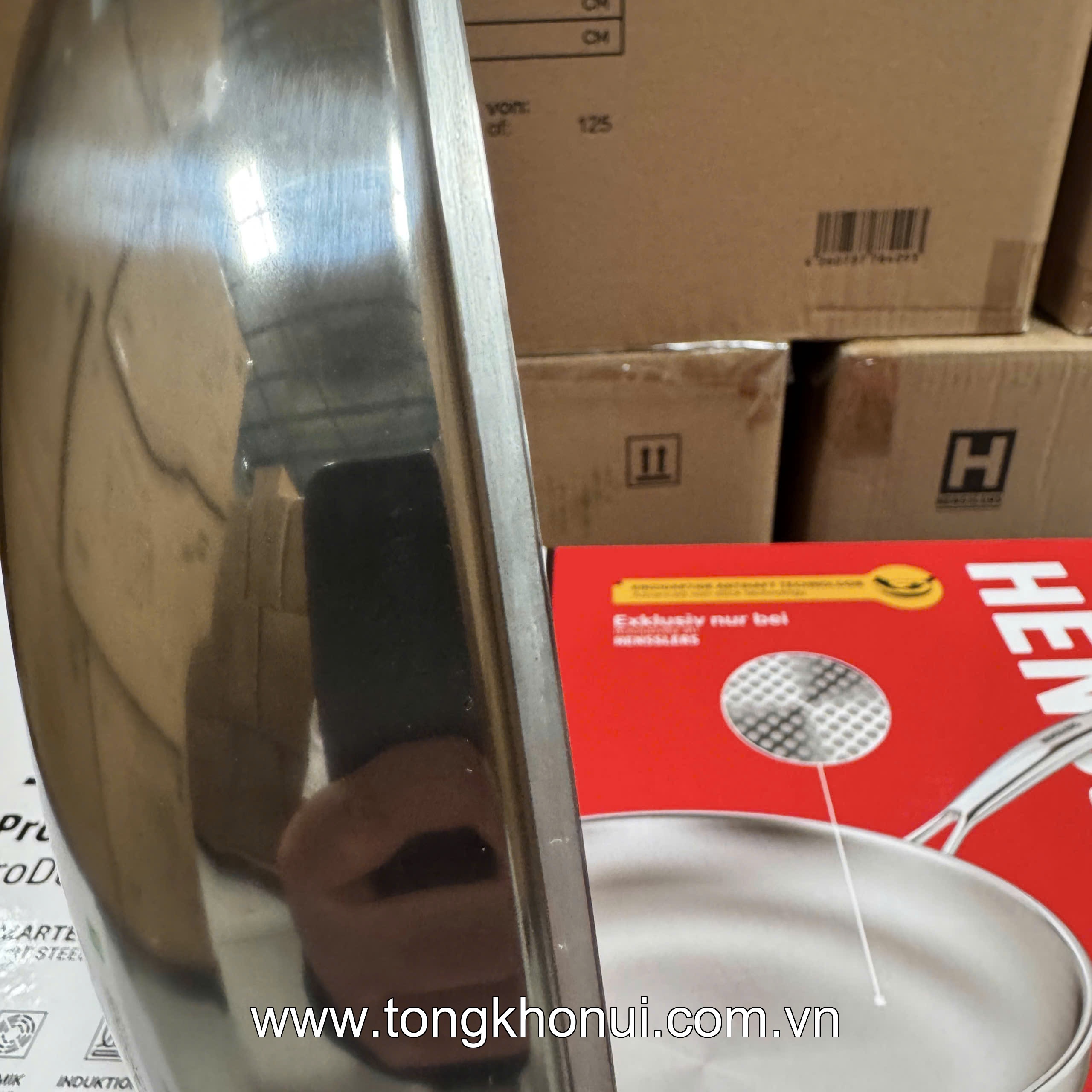 CHẢO ĐỨC HENSSLERS CHỐNG DÍNH ĐA ĐIỂM INOX 18/10 – 24CM (H1003) / 28CM (H1004) / 30CM (H1005) ảnh 6
