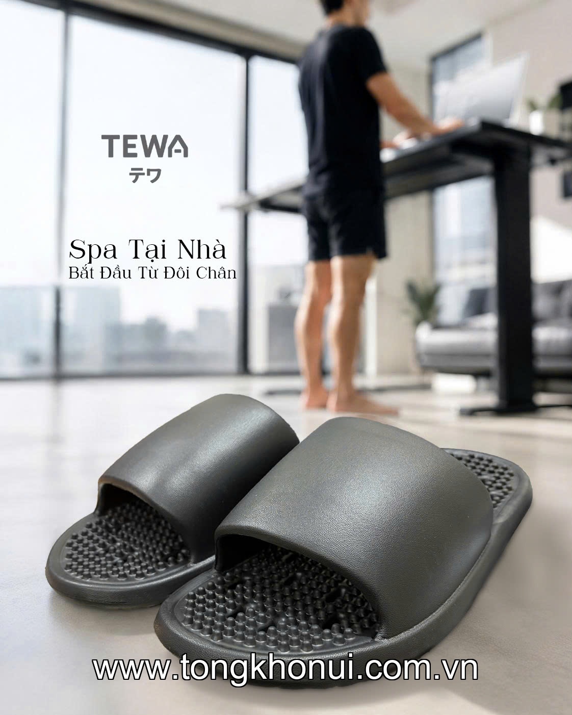 DÉP EVA ĐẾ MỀM MASSAGE CHÂN ĐI TRONG NHÀ TEWA – MÃ 80073 ảnh 7