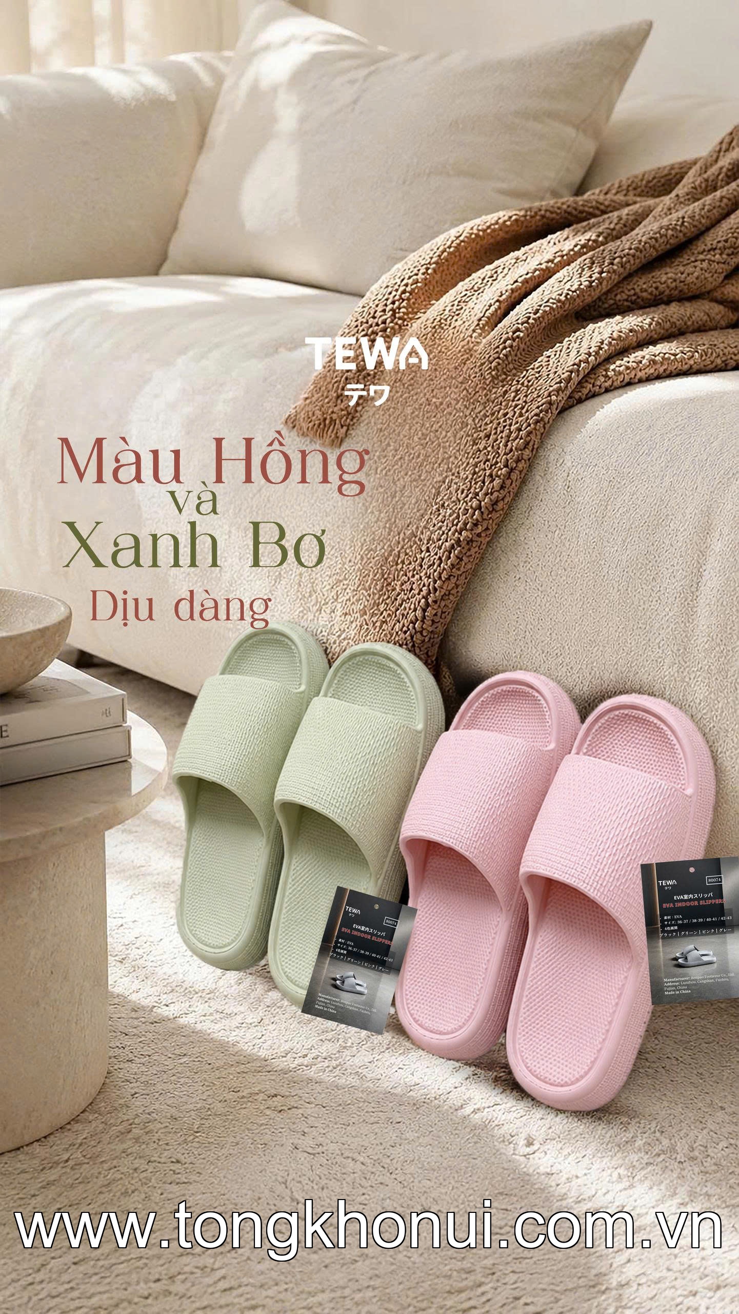 Dép eva đế mềm đi trong nhà TEWA, 80074 ảnh 1
