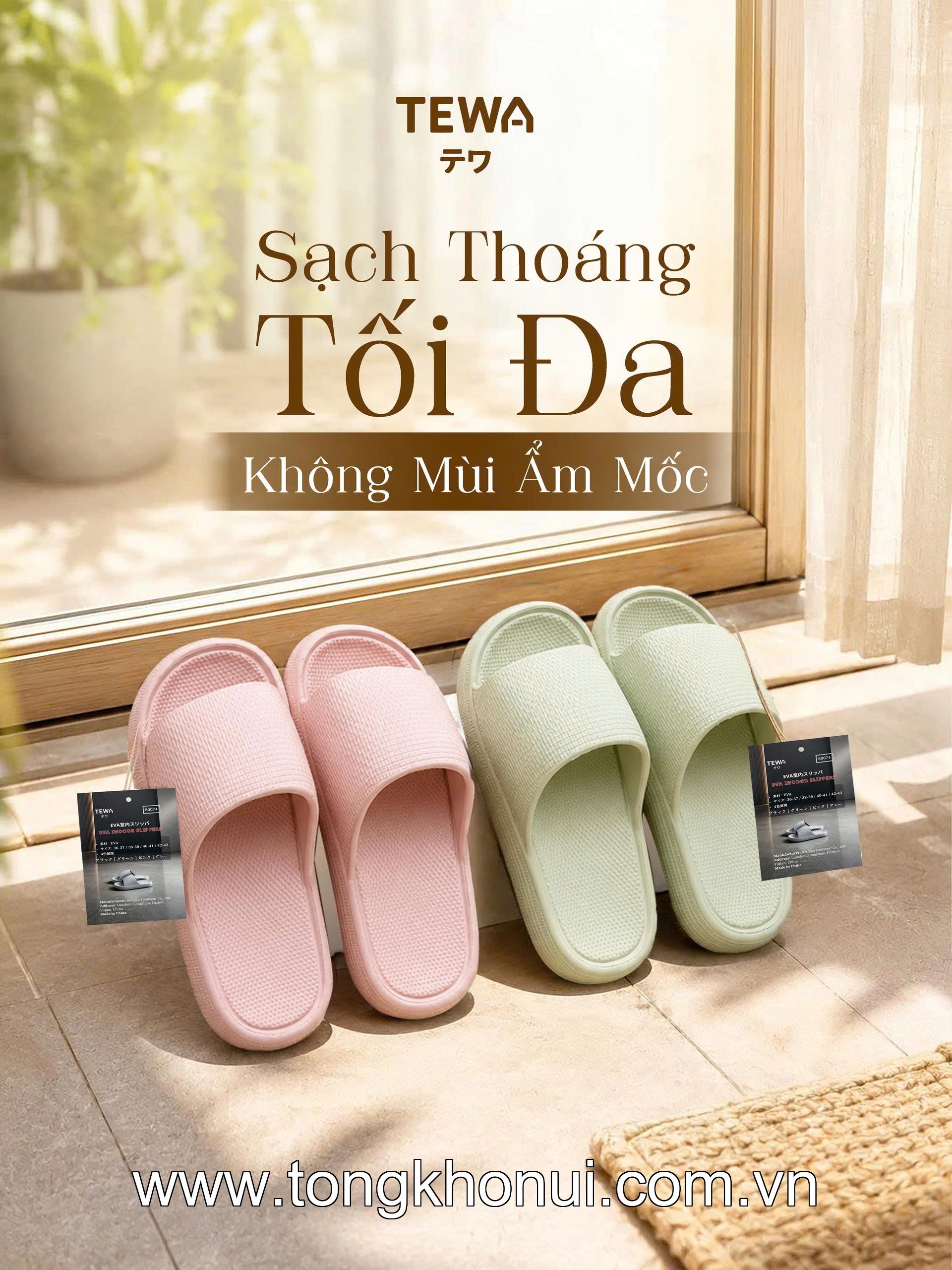 Dép eva đế mềm đi trong nhà TEWA, 80074 ảnh 3
