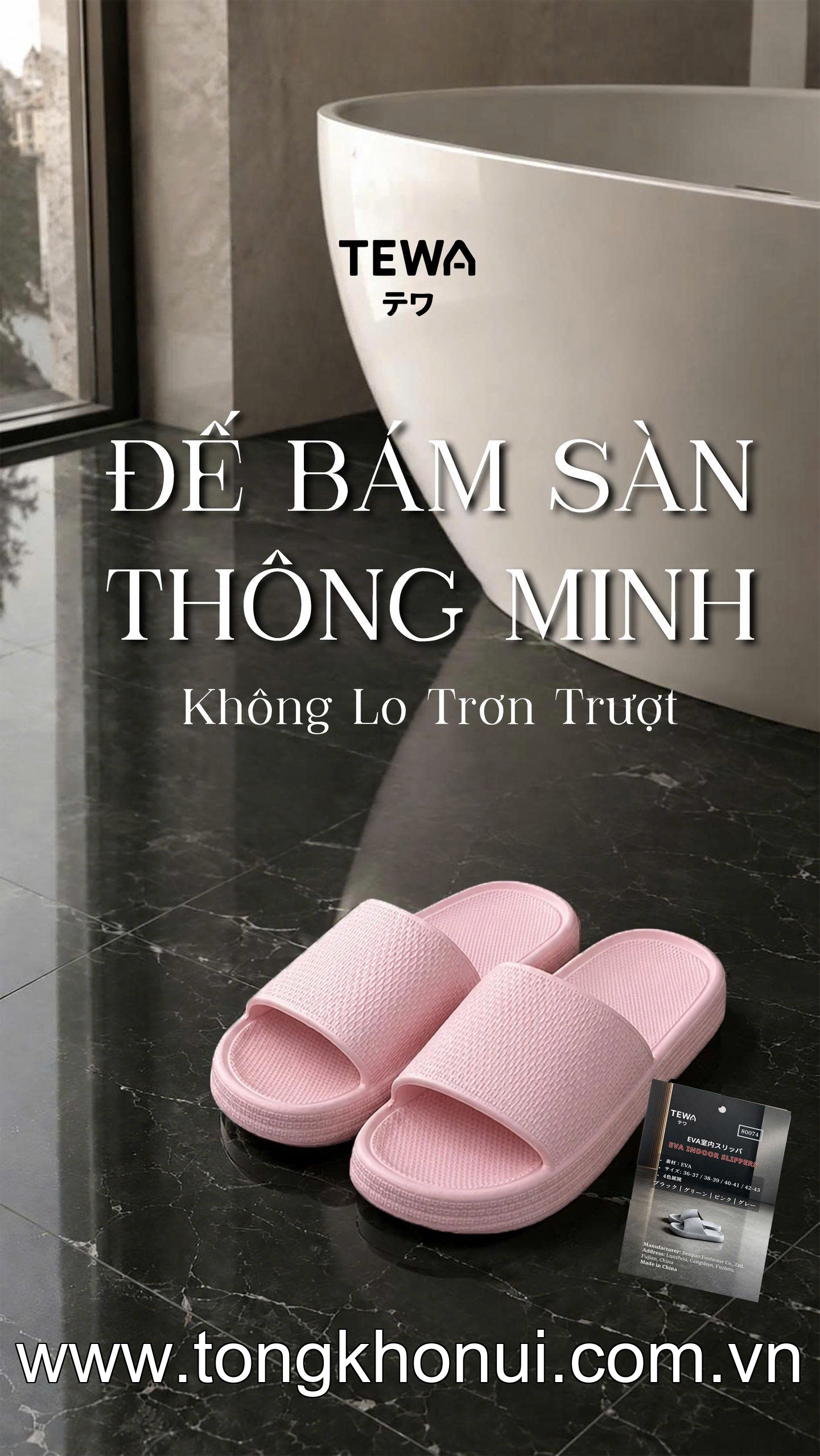 Dép eva đế mềm đi trong nhà TEWA, 80074 ảnh 7