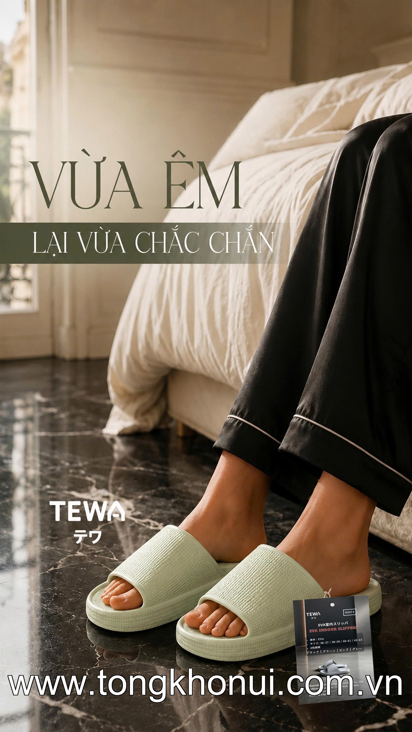 Dép eva đế mềm đi trong nhà TEWA, 80074 ảnh 8