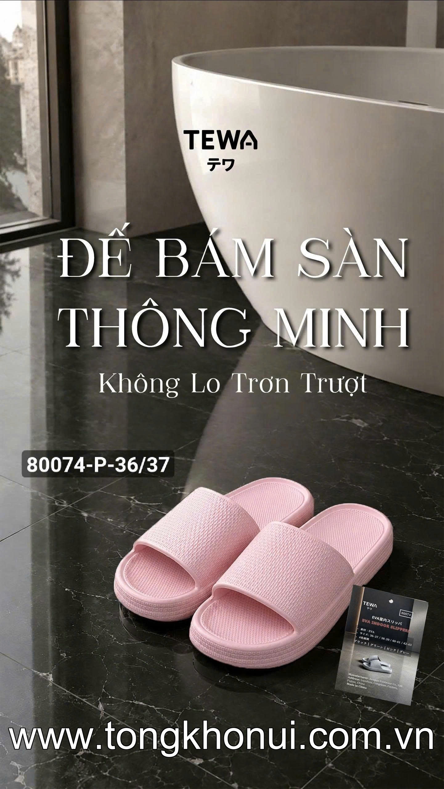 Dép eva đế mềm đi trong nhà TEWA, 80074 ảnh 14