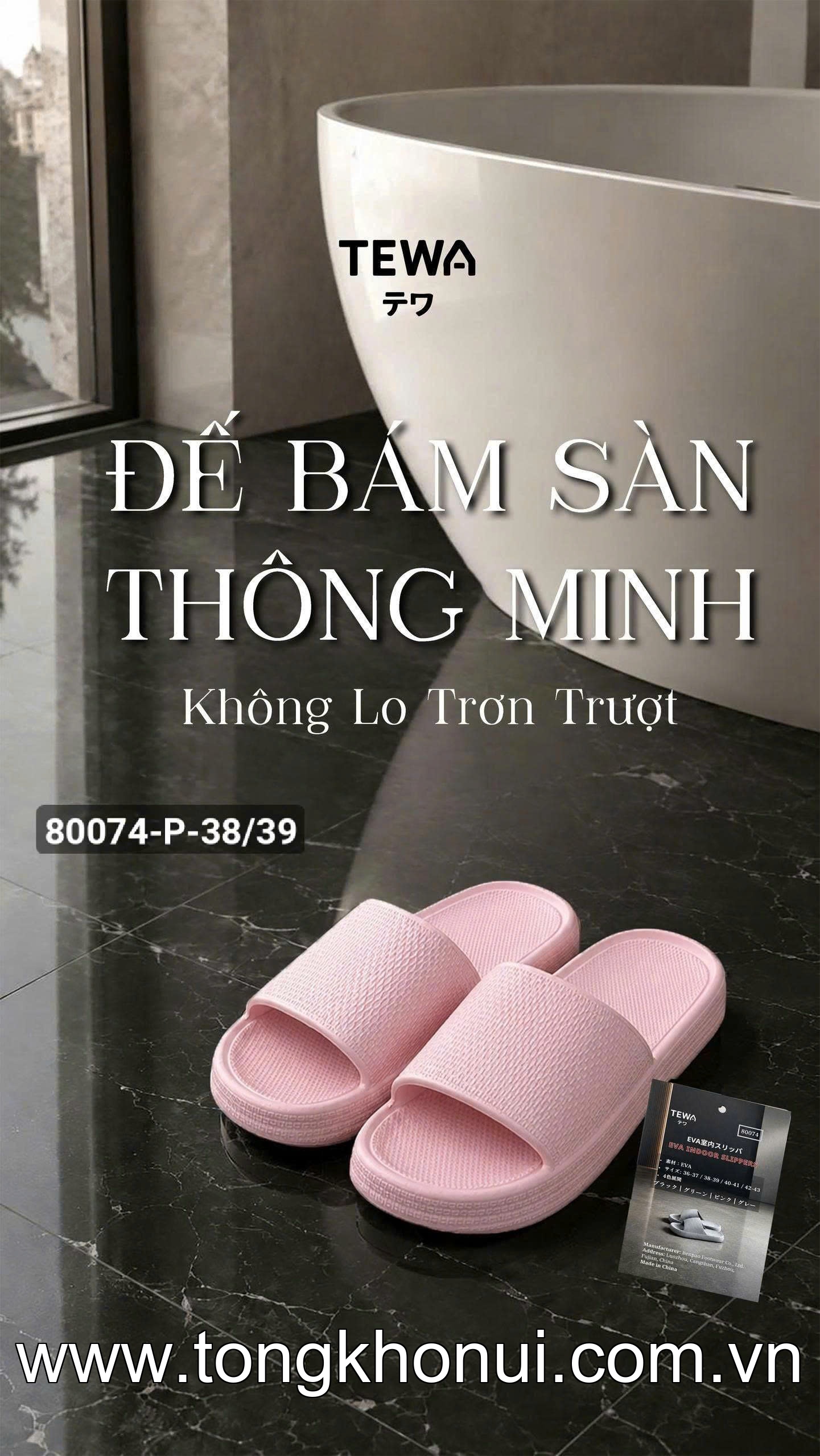 Dép eva đế mềm đi trong nhà TEWA, 80074 ảnh 15
