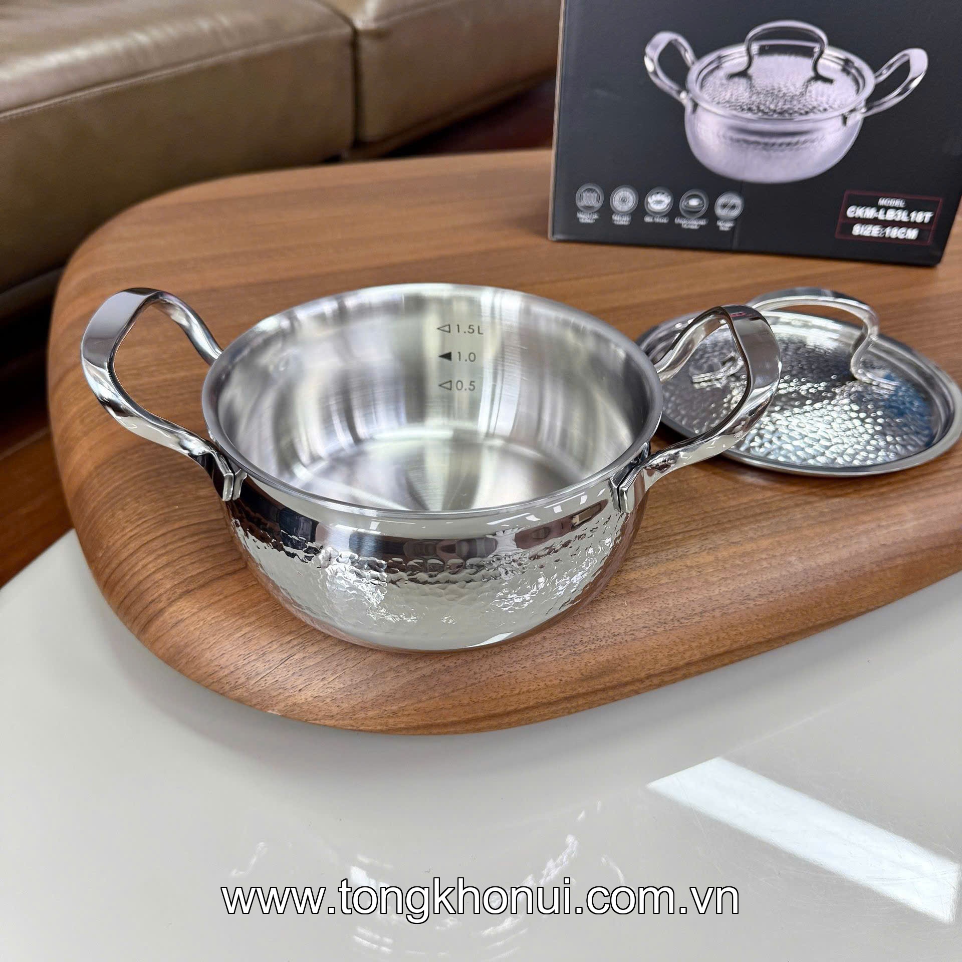 Nồi dập vân C1011,C1012, C1013, C1010 CHOCKMEN 18/20/24/26cm, inox 18/10 ảnh 7