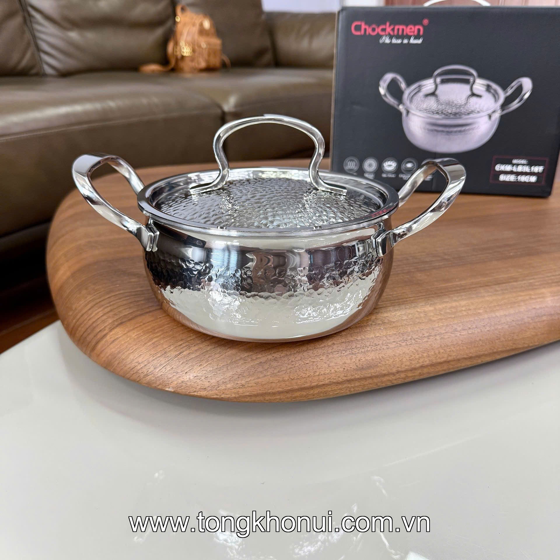 Nồi dập vân C1011,C1012, C1013, C1010 CHOCKMEN 18/20/24/26cm, inox 18/10 ảnh 8