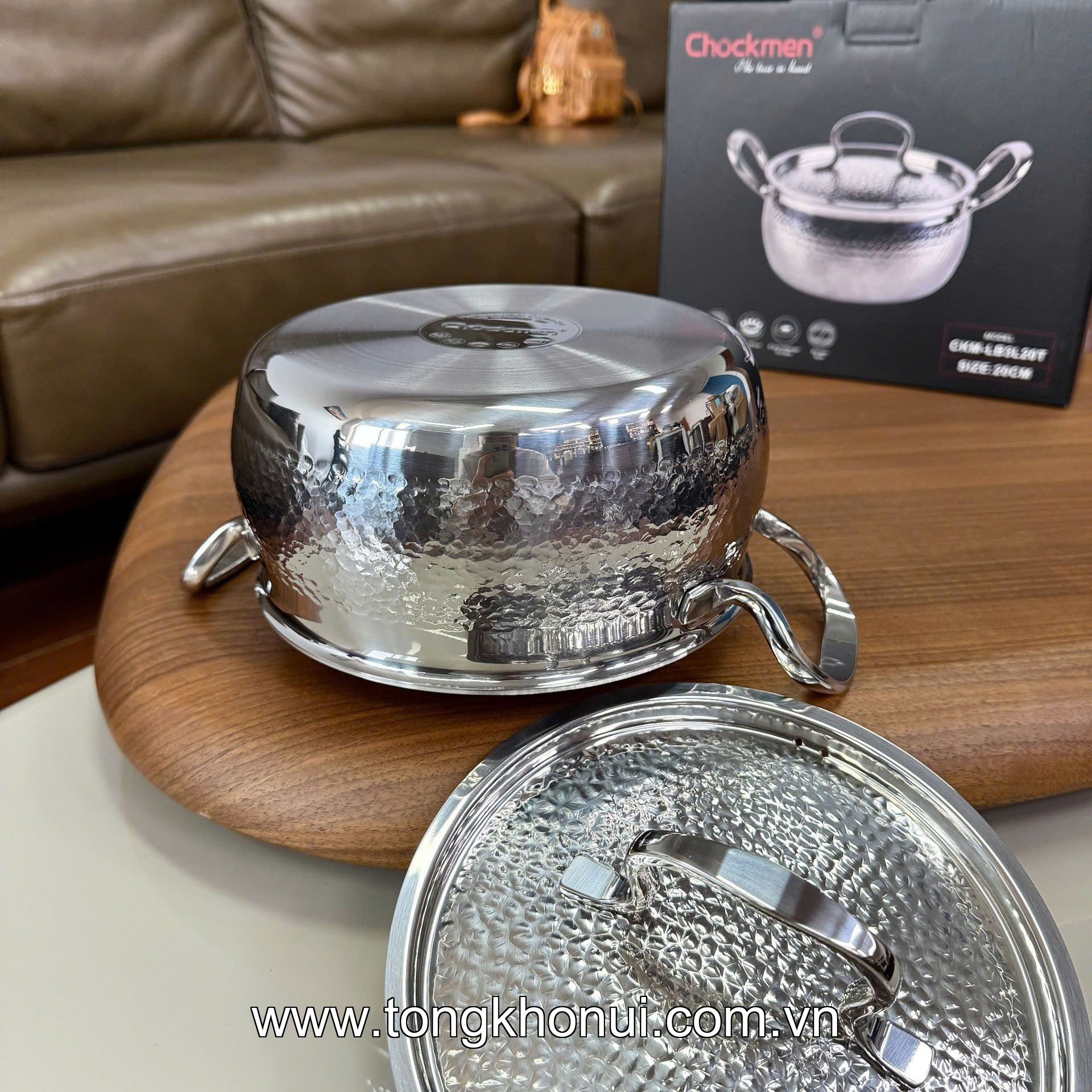 Nồi dập vân C1011,C1012, C1013, C1010 CHOCKMEN 18/20/24/26cm, inox 18/10 ảnh 9