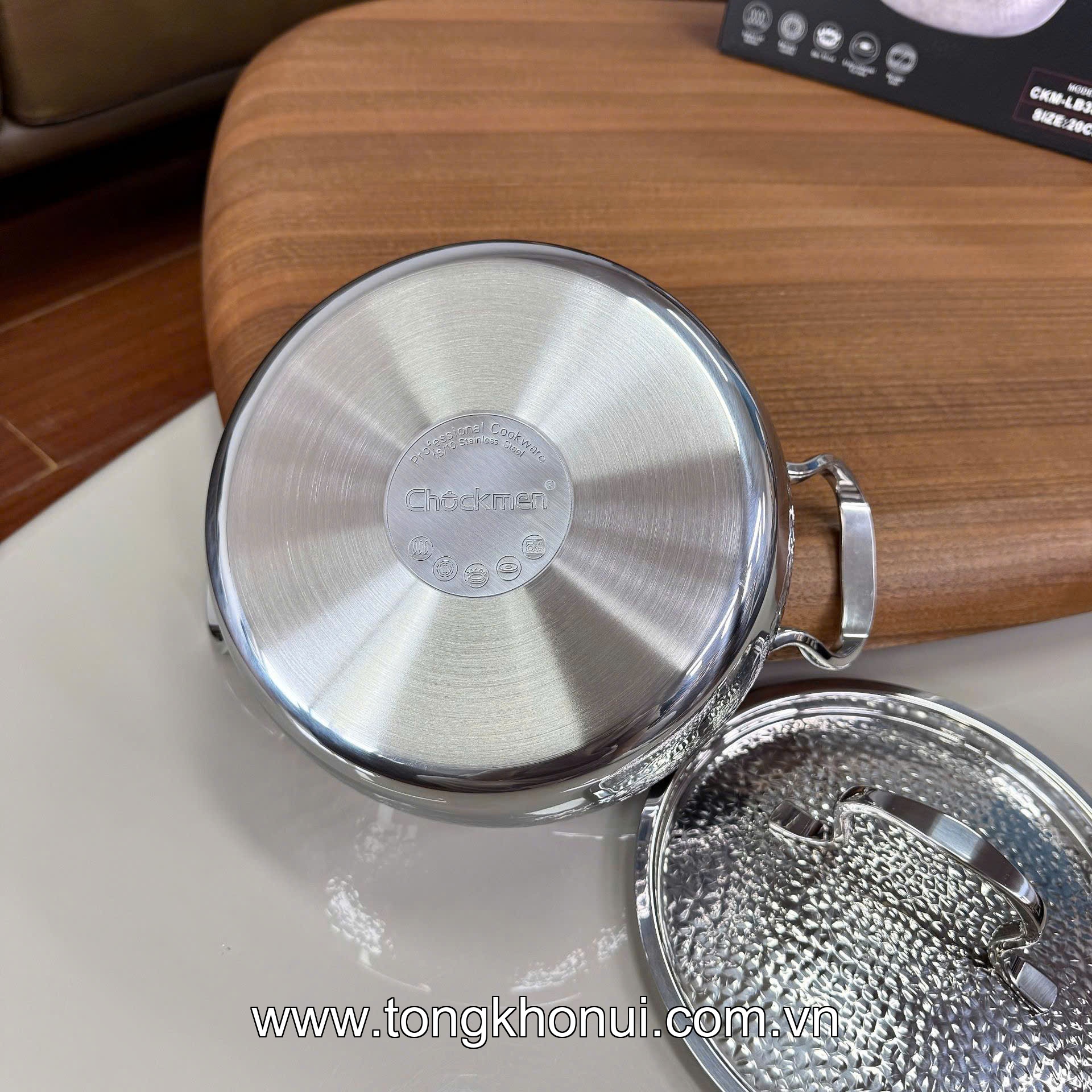 Nồi dập vân C1011,C1012, C1013, C1010 CHOCKMEN 18/20/24/26cm, inox 18/10 ảnh 11