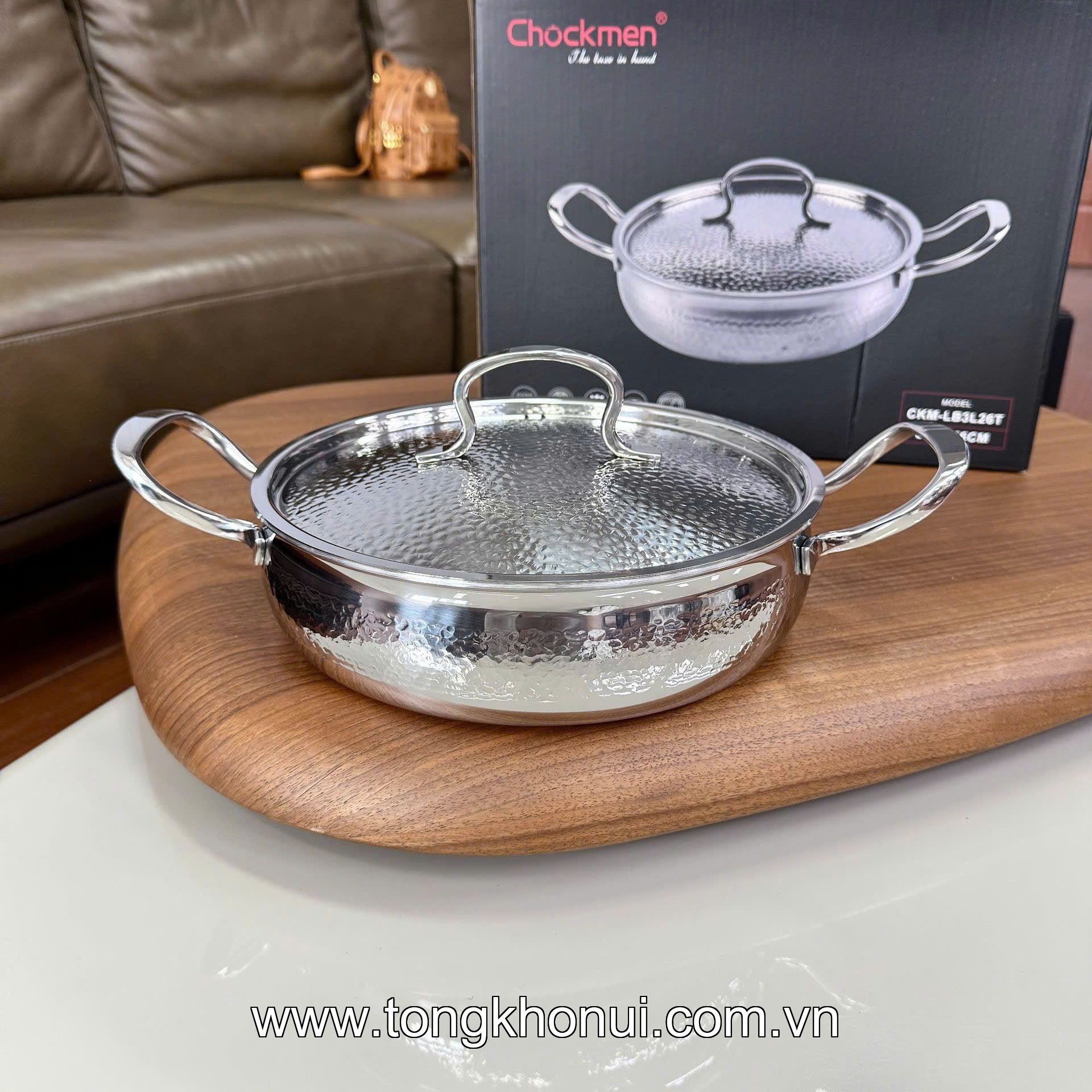 Nồi dập vân C1011,C1012, C1013, C1010 CHOCKMEN 18/20/24/26cm, inox 18/10 ảnh 12