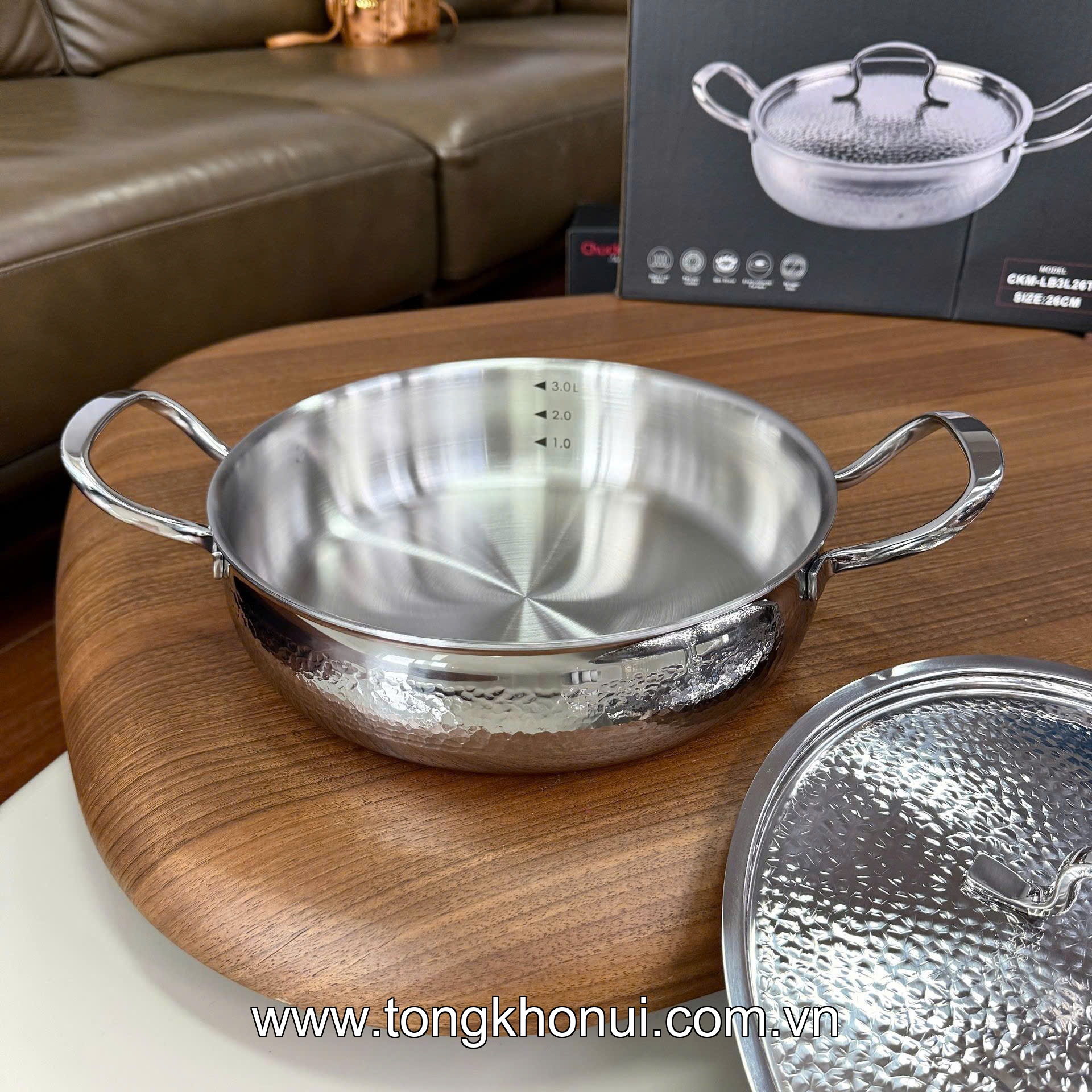Nồi dập vân C1011,C1012, C1013, C1010 CHOCKMEN 18/20/24/26cm, inox 18/10 ảnh 13