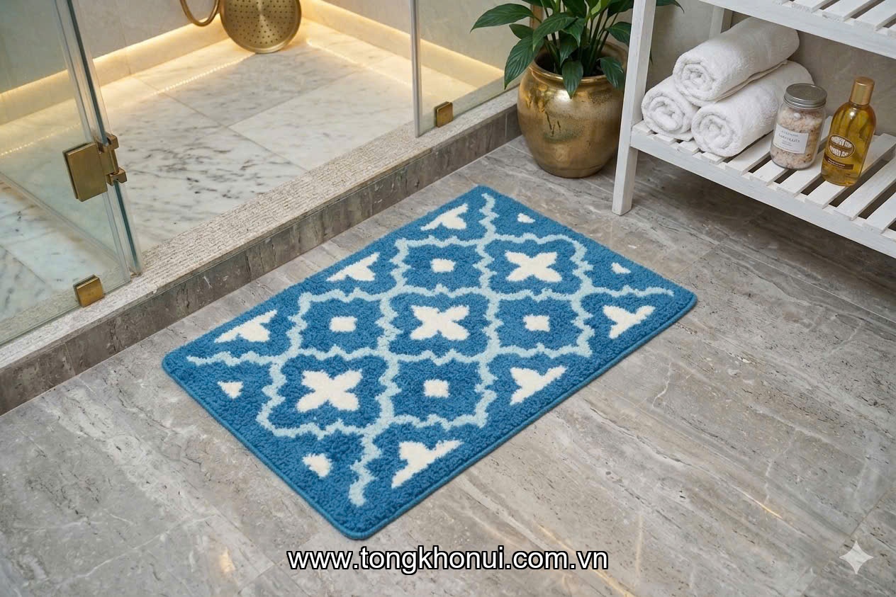 Thảm chùi chân dệt may sợi tổng hợp 40*60, Thổ Cẩm MM06 ảnh 3