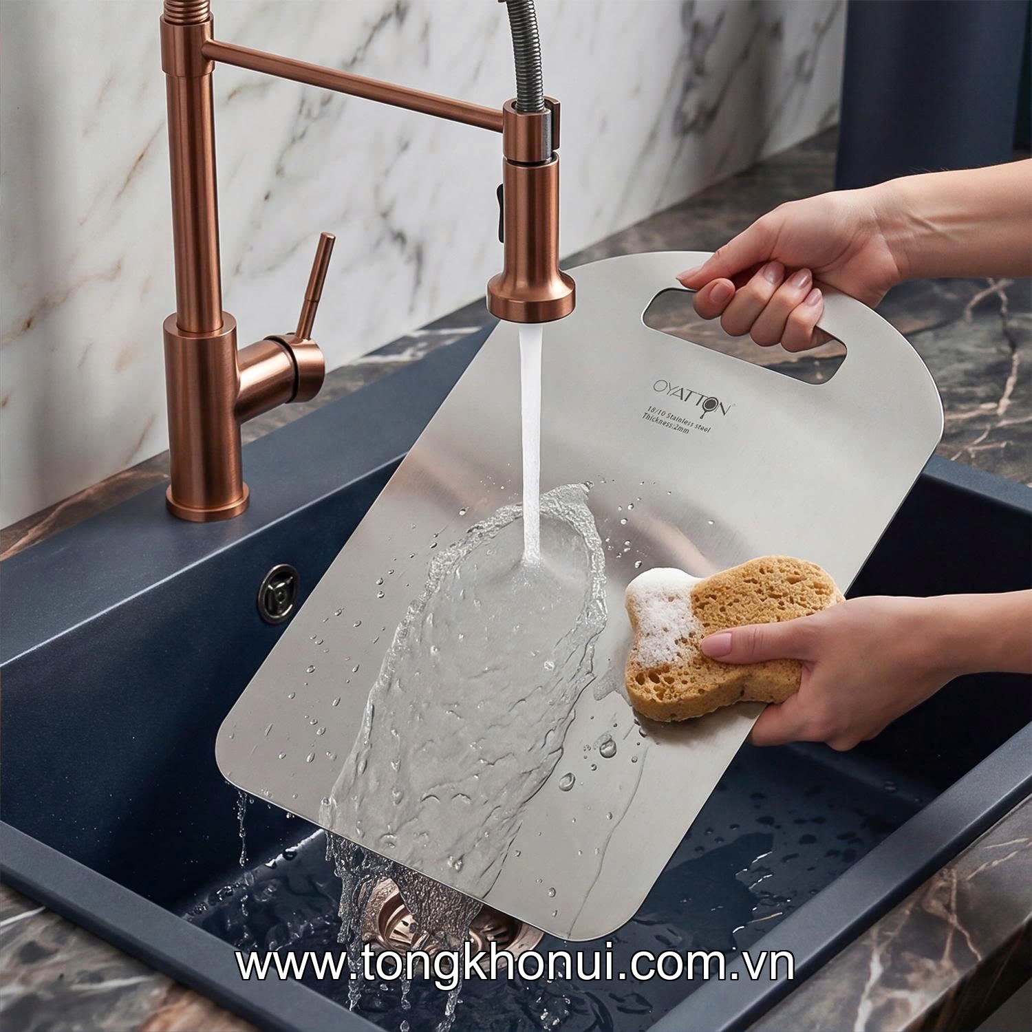 THỚT KHÁNG KHUẨN INOX 18/10 OYATTON – MÃ O881 (OYT-ZB42P25) ảnh 1