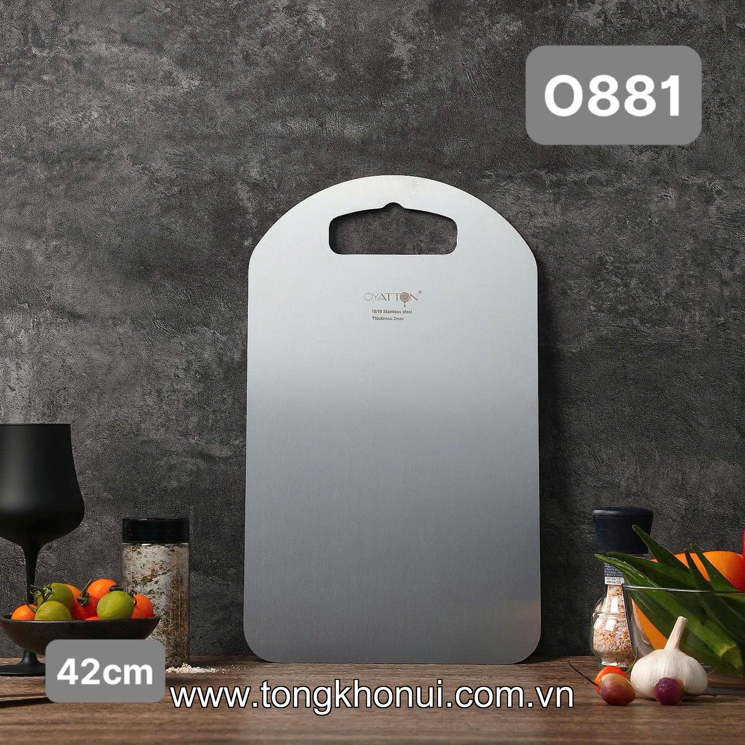 THỚT KHÁNG KHUẨN INOX 18/10 OYATTON – MÃ O881 (OYT-ZB42P25) ảnh 10