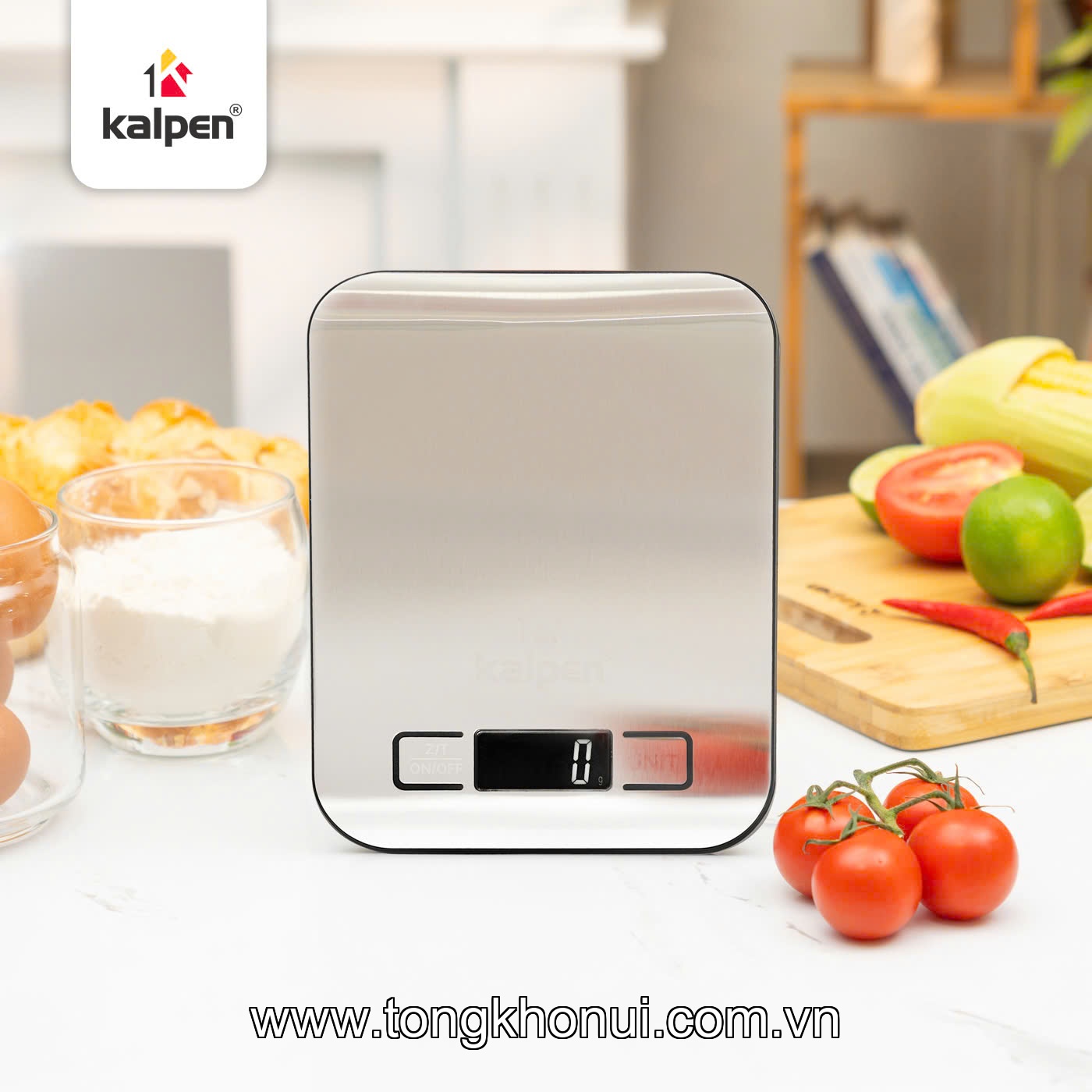Cân điện tử nhà bếp Inox Kalpen T5 10kg ảnh 4