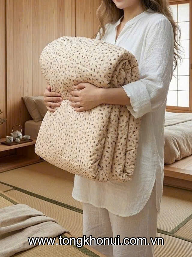 Chăn hè thu Microfiber mềm mịn Kawa 200x220cm, mẫu hoa xanh đậm KAWA4946640 ảnh 5