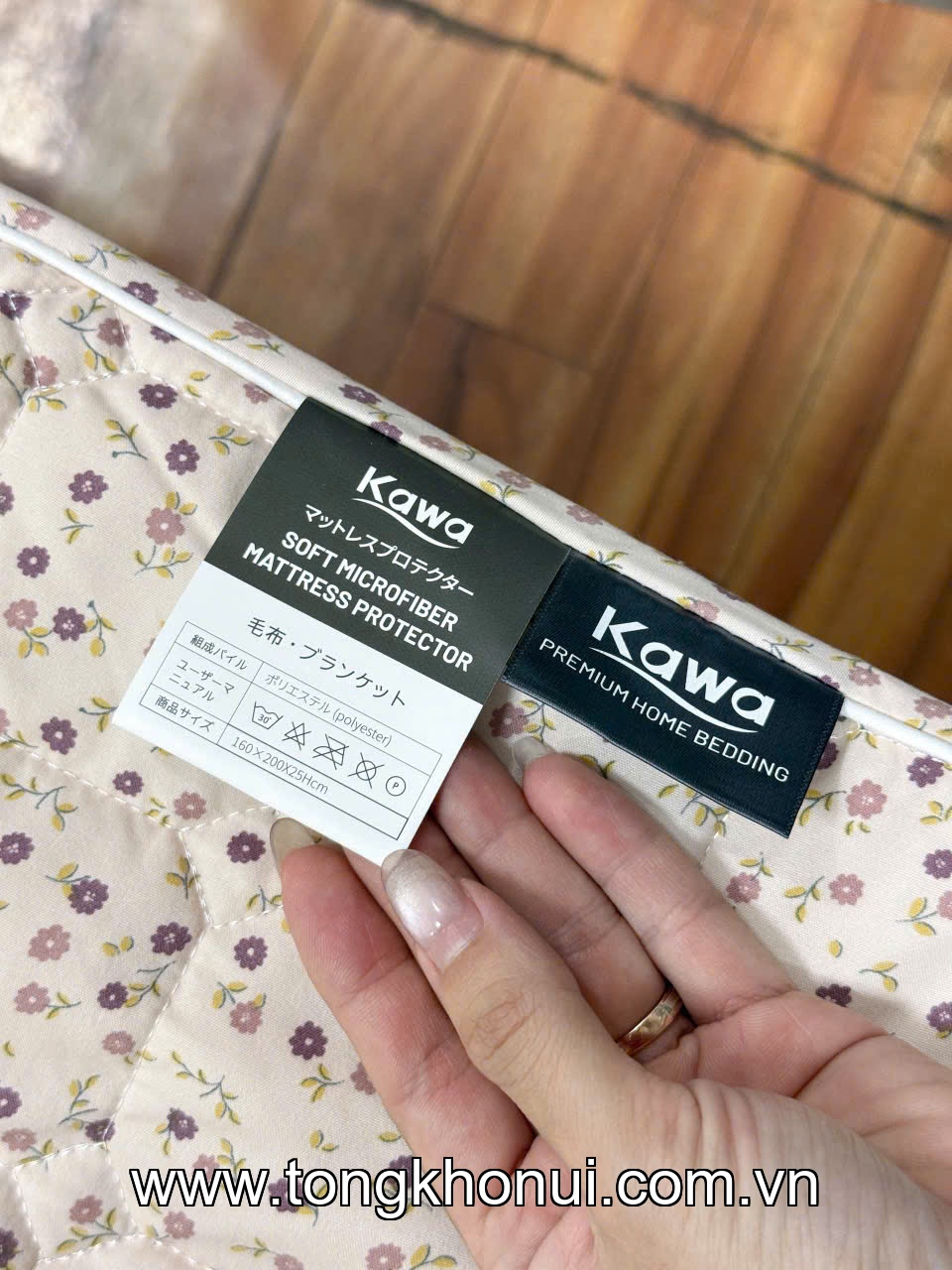 Chăn hè thu Microfiber mềm mịn Kawa 200x220cm, mẫu hoa xanh đậm KAWA4946640 ảnh 14