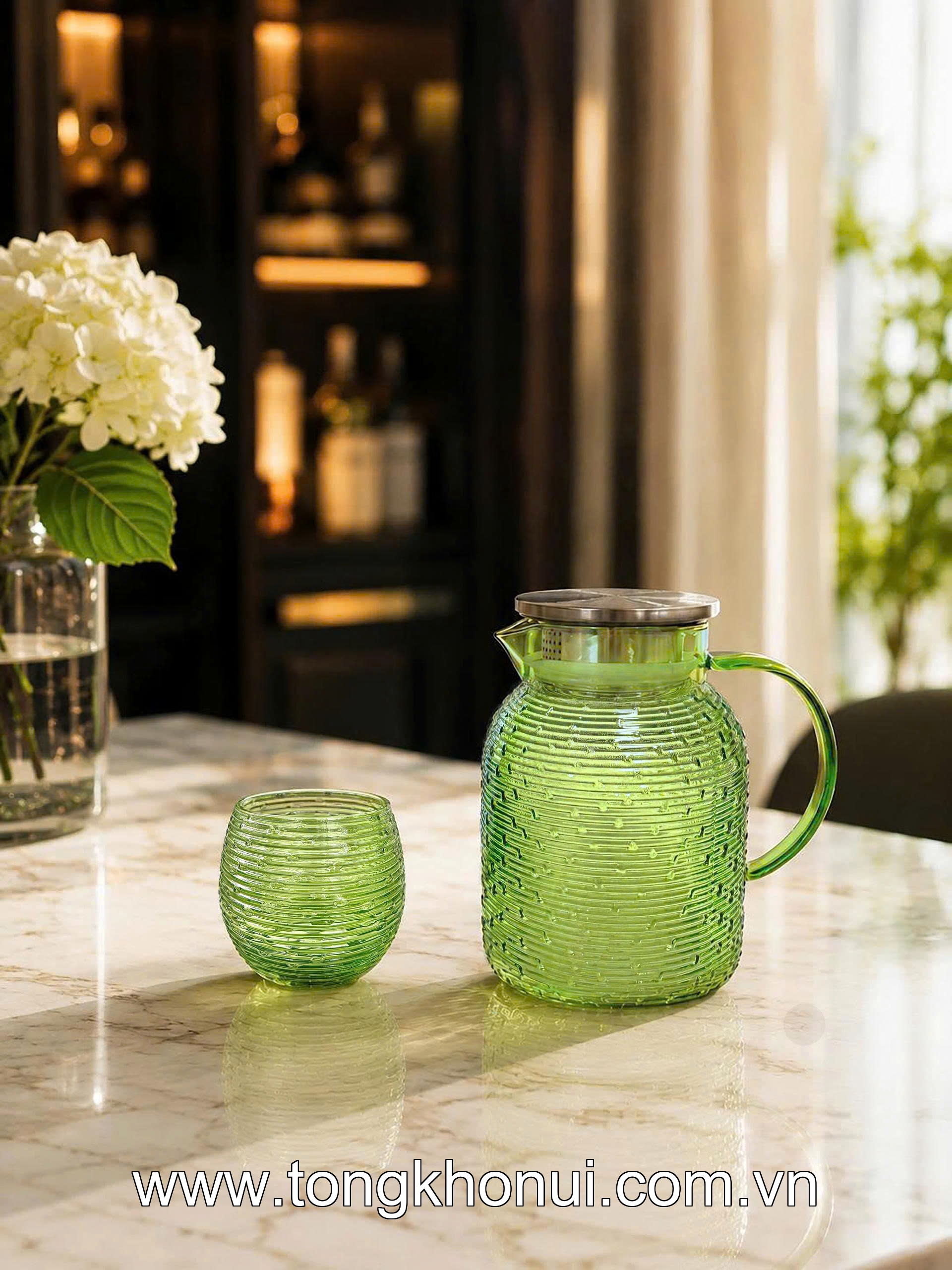 BÌNH THỦY TINH HỌA TIẾT VÂN NGANG 1.3L CRISTA HOME – MÃ 60300 | BOROSILICATE -20°C ĐẾN 400°C ảnh 15