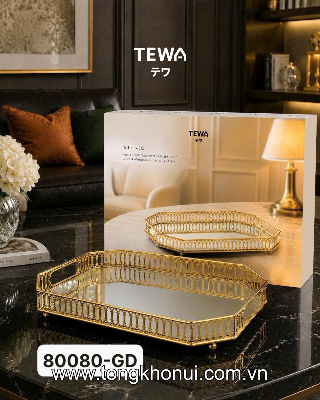Khay đựng đồ đa năng mặt tráng gương TEWA, 80080 ảnh 19