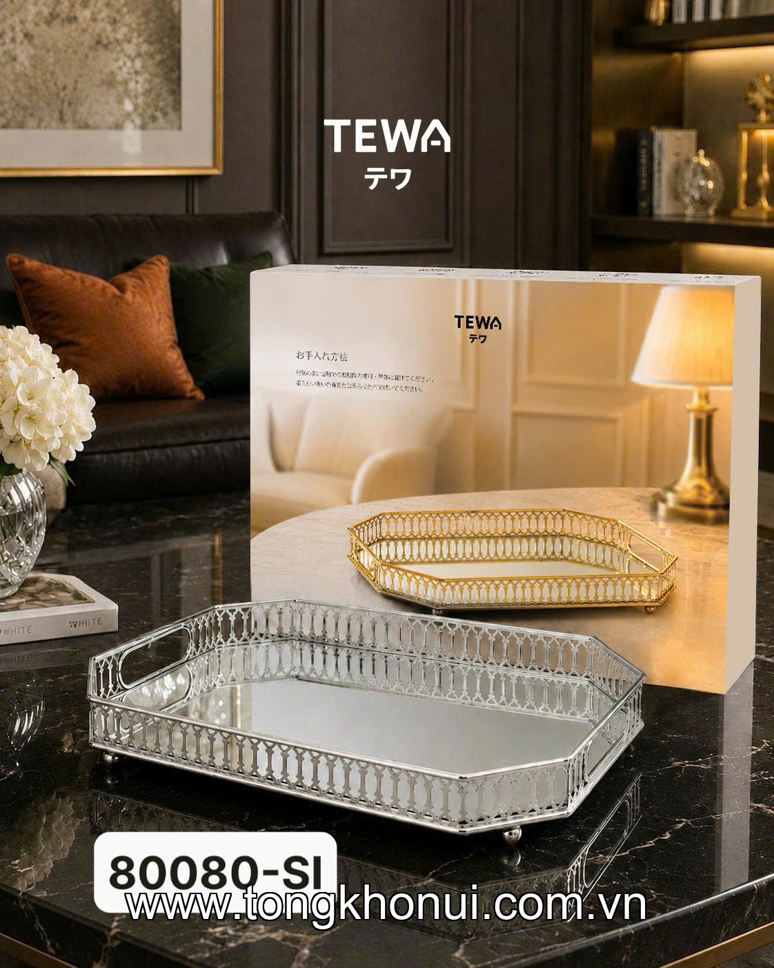 Khay đựng đồ đa năng mặt tráng gương TEWA, 80080 ảnh 20