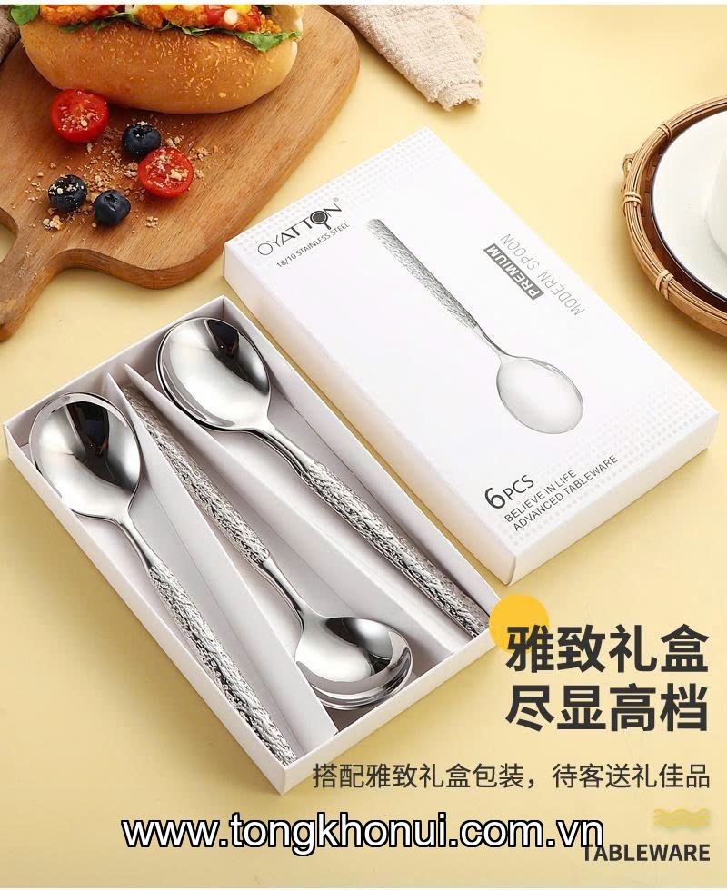 Bộ 6 thìa OYATTON 20cm inox 18/10 -O573 Model: OYT-AL573P6 ảnh 4