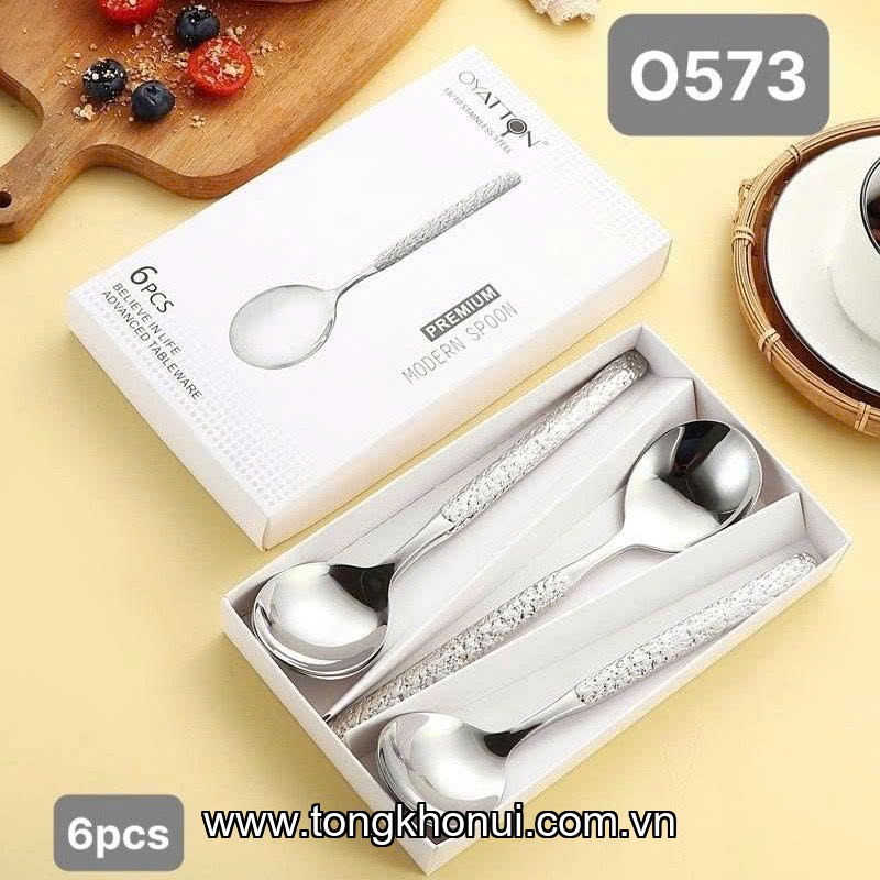 Bộ 6 thìa OYATTON 20cm inox 18/10 -O573 Model: OYT-AL573P6 ảnh 12