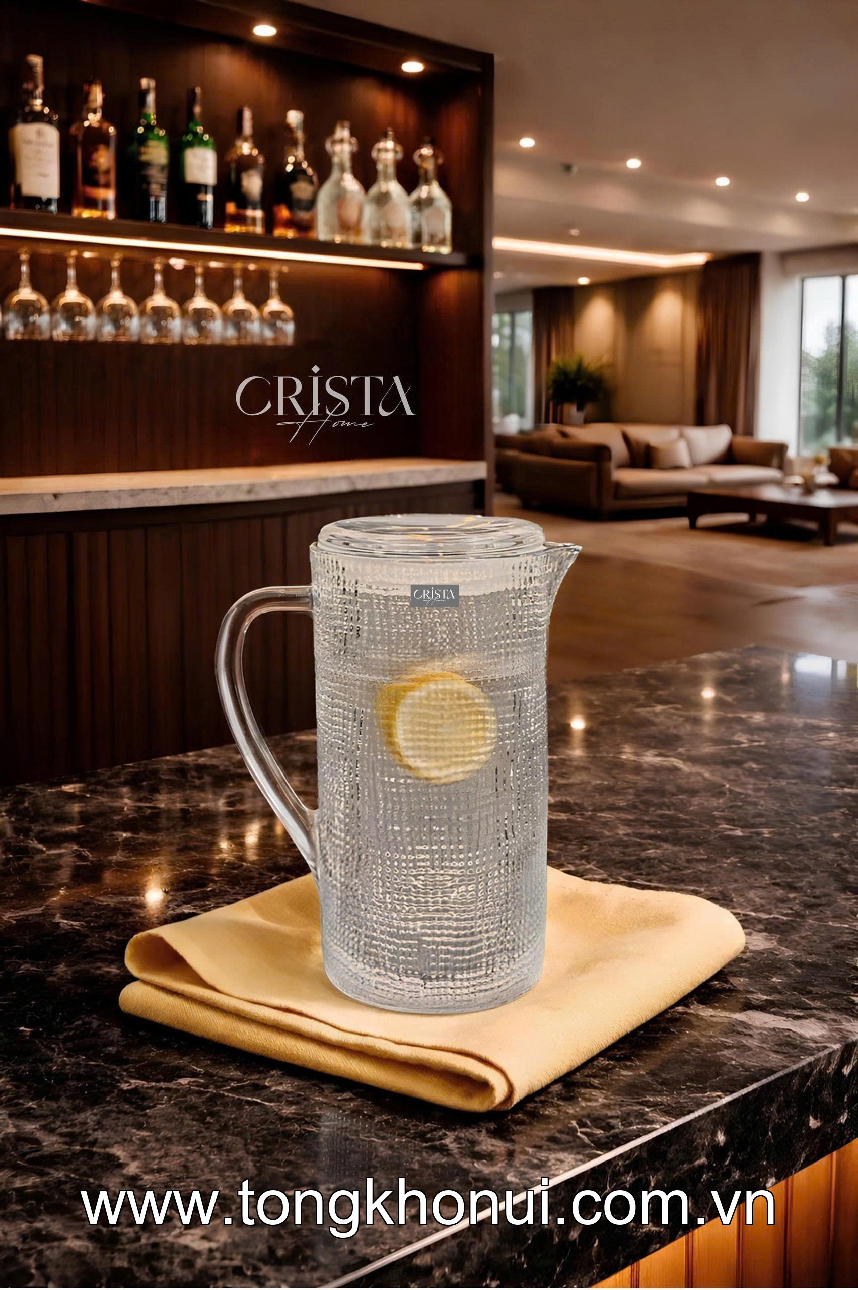 BÌNH THỦY TINH VÂN LƯỚI 1L CRISTA HOME – MÃ 60276 | NẮP SILICONE KHÔNG RỜI, 5 MÀU XINH! ảnh 8