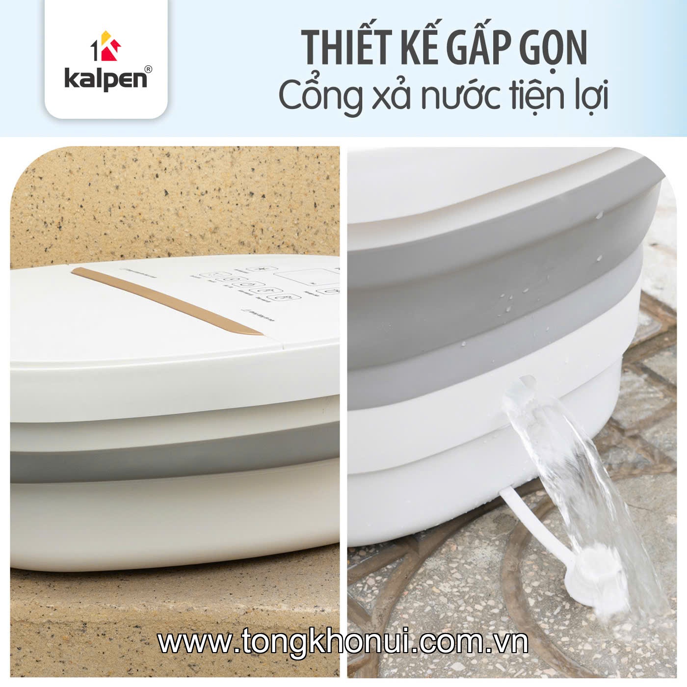 Bồn ngâm chân massage gấp gọn Kalpen G20 8L ảnh 6