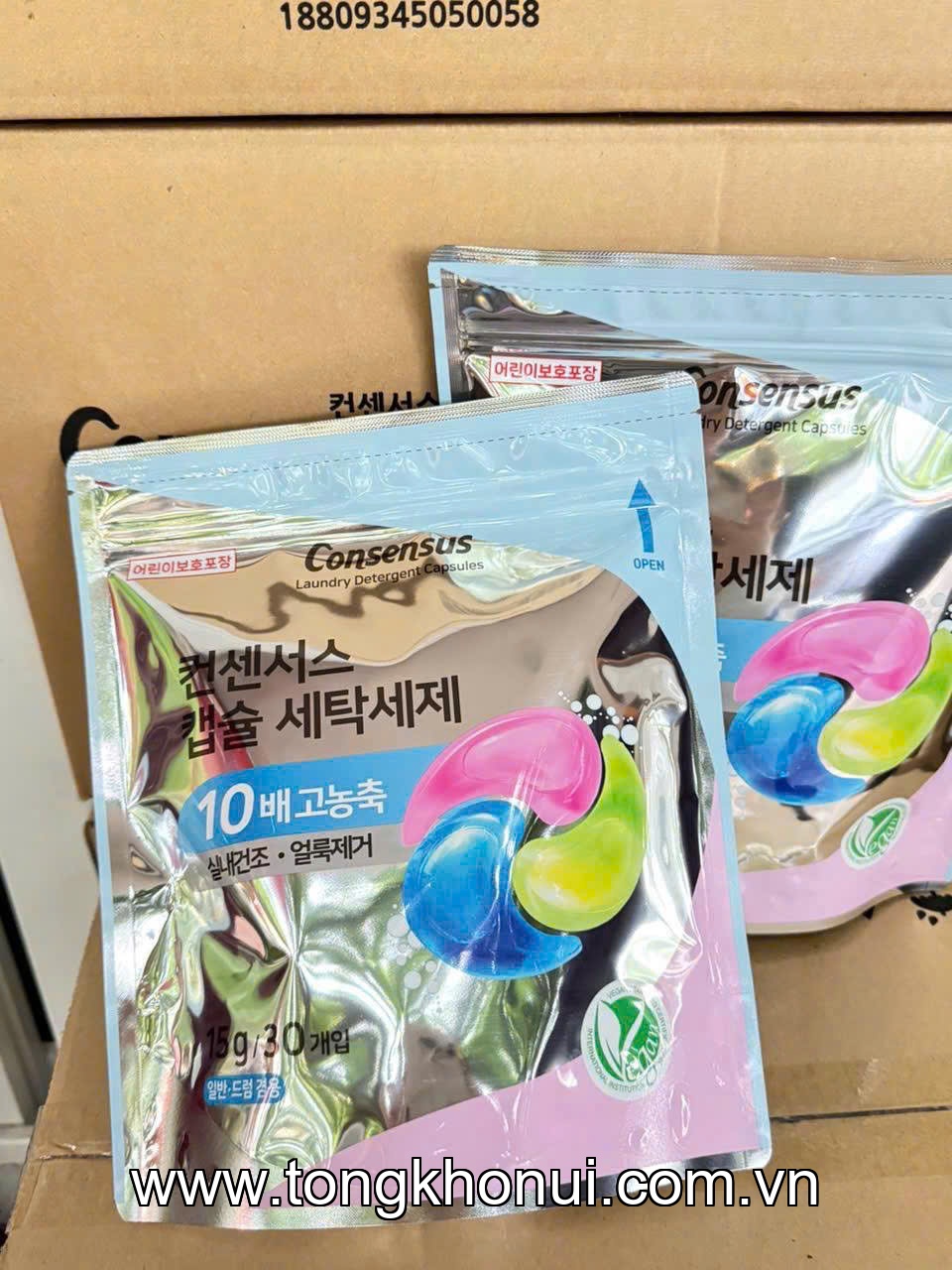 Viên Giặt thuần chay đậm đặc dạng lòng CONSENSUS, 15g/ túi ảnh 3