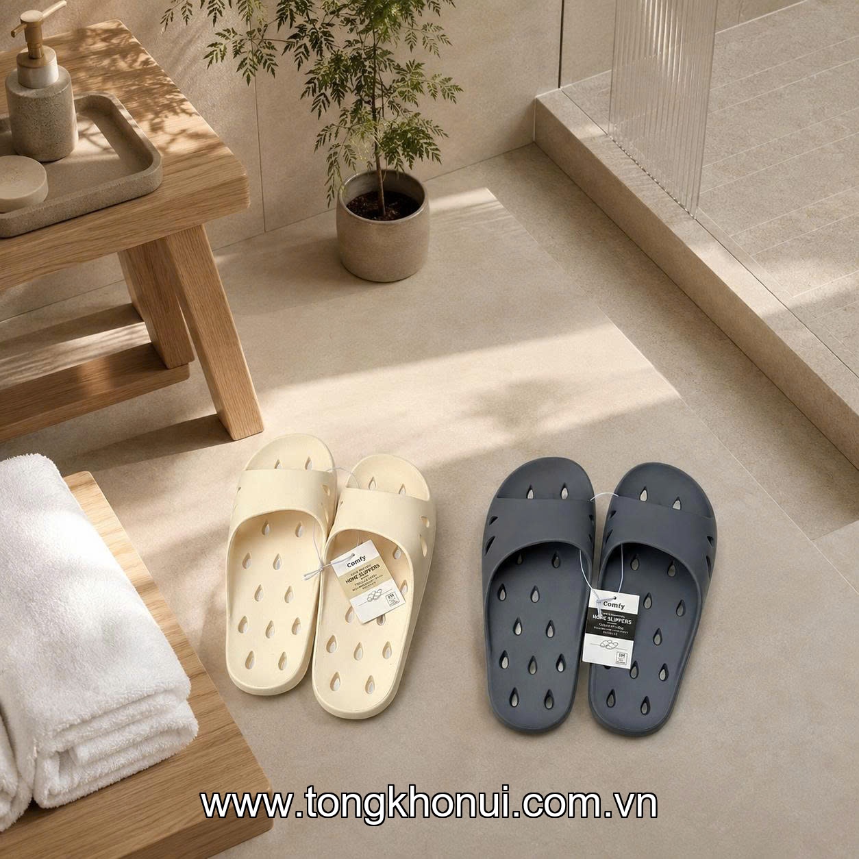 DÉP LỖ NHÀ TẮM SIÊU NHẸ CHỐNG TRƯỢT COMFY – NHẬT | EVA ĐÚC NGUYÊN KHỐI, BỀN VÀI NĂM KHÔNG THAY! ảnh 2