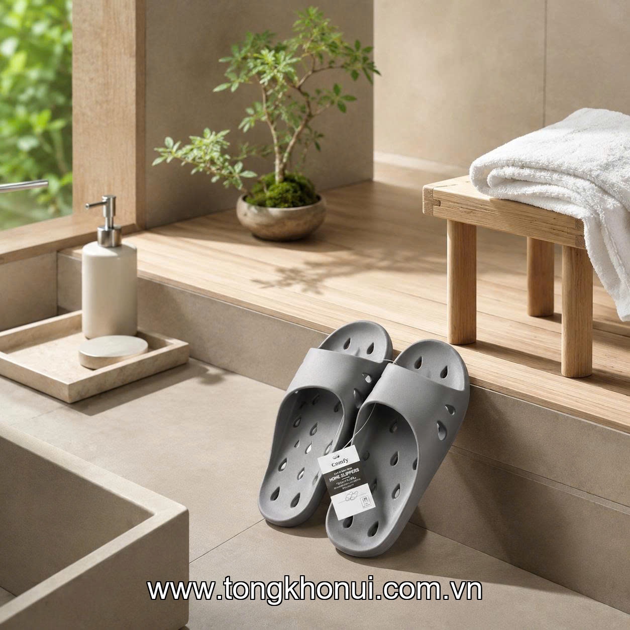 DÉP LỖ NHÀ TẮM SIÊU NHẸ CHỐNG TRƯỢT COMFY – NHẬT | EVA ĐÚC NGUYÊN KHỐI, BỀN VÀI NĂM KHÔNG THAY! ảnh 3