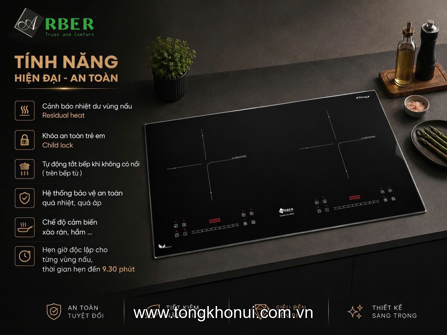 Bếp từ đôi ARBER AB8999 ảnh 2