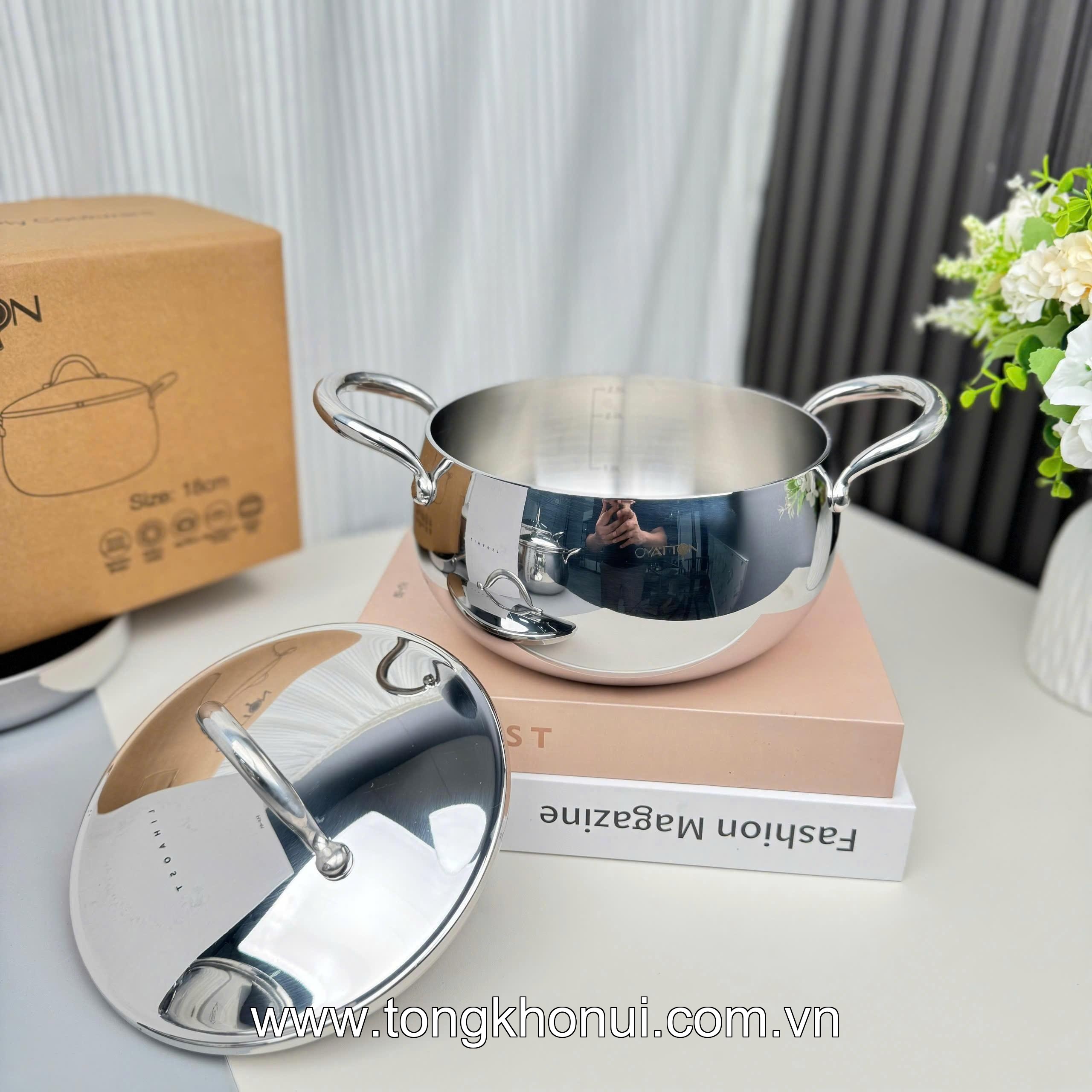 Nồi Oyatton 18cm inox 18/10 - O284 model: OYT-284P18 ảnh 5