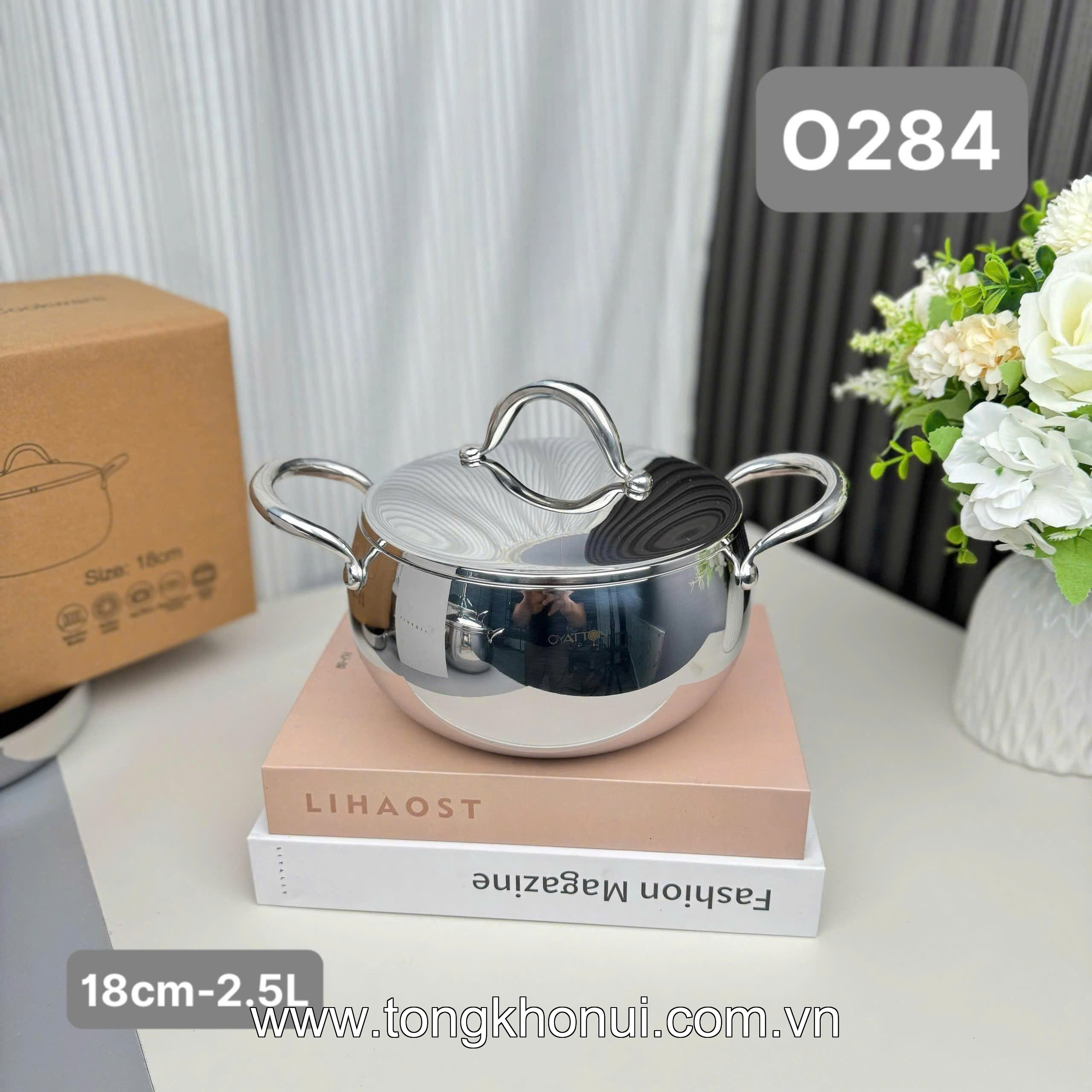 Nồi Oyatton 18cm inox 18/10 - O284 model: OYT-284P18 ảnh 6