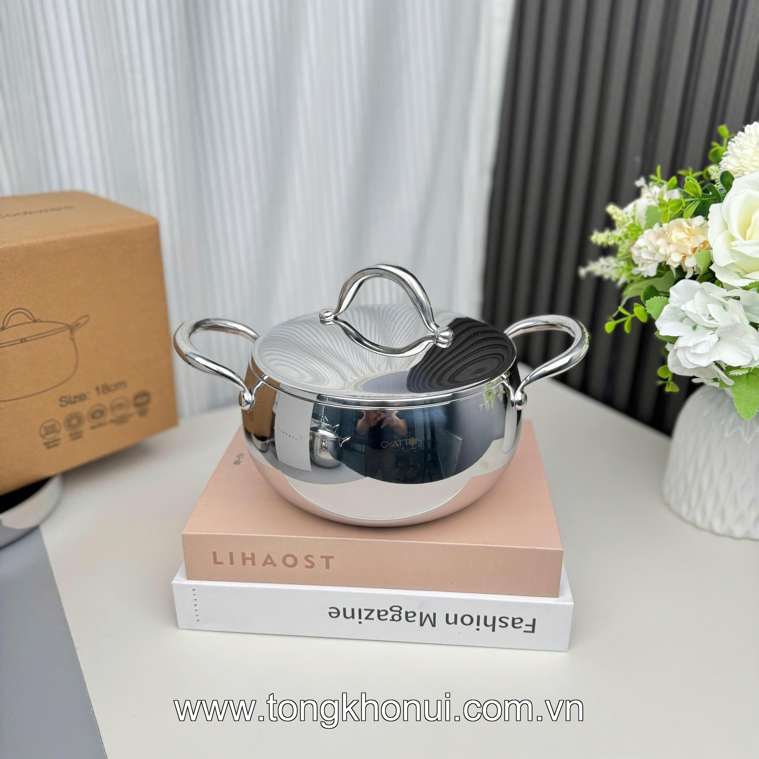 Nồi Oyatton 18cm inox 18/10 - O284 model: OYT-284P18 ảnh 8