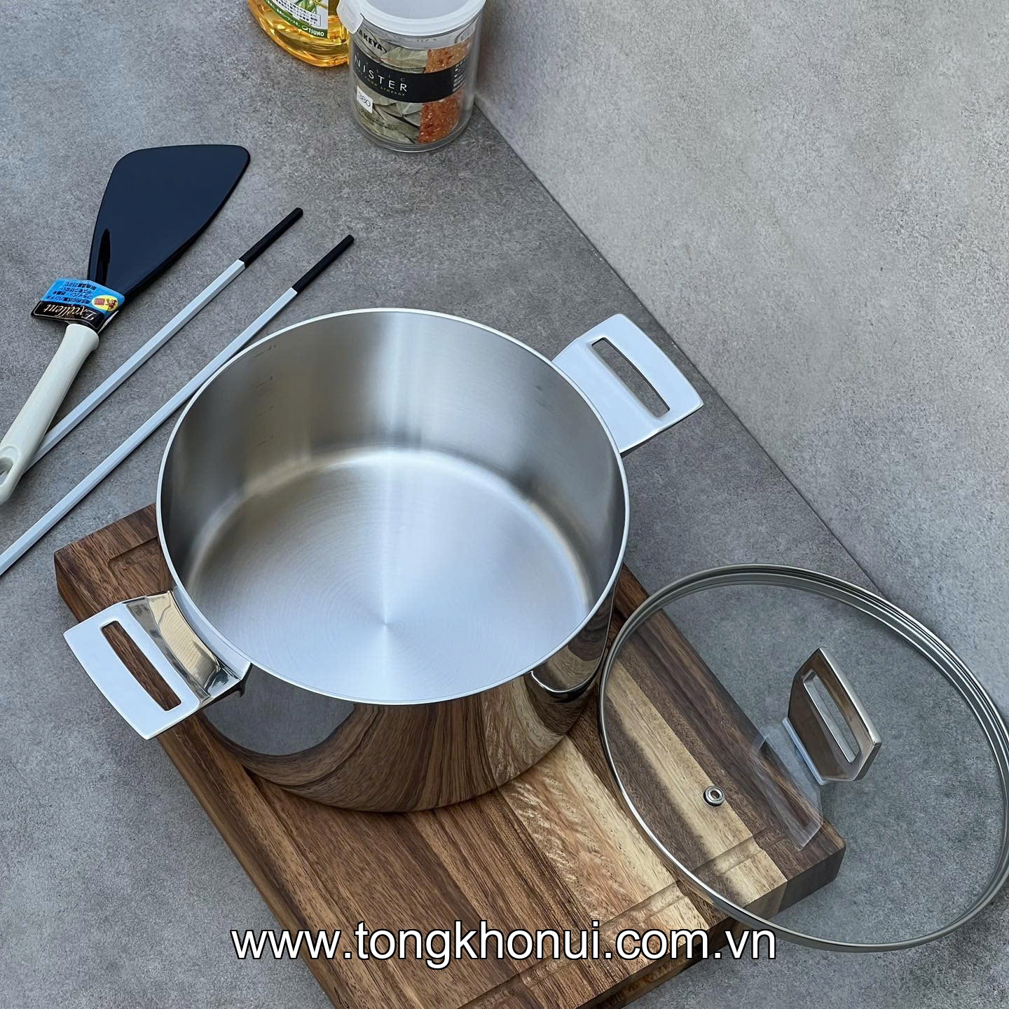 NỒI INOX THÂN ĐÁY LIỀN TRY-PLY CLASSIC PRO KAIYO – 3 SIZE 18/20/24CM | BÓNG GƯƠNG, 3 LỚP ĐÚC LIỀN, SANG HẾT NẤC! ảnh 3
